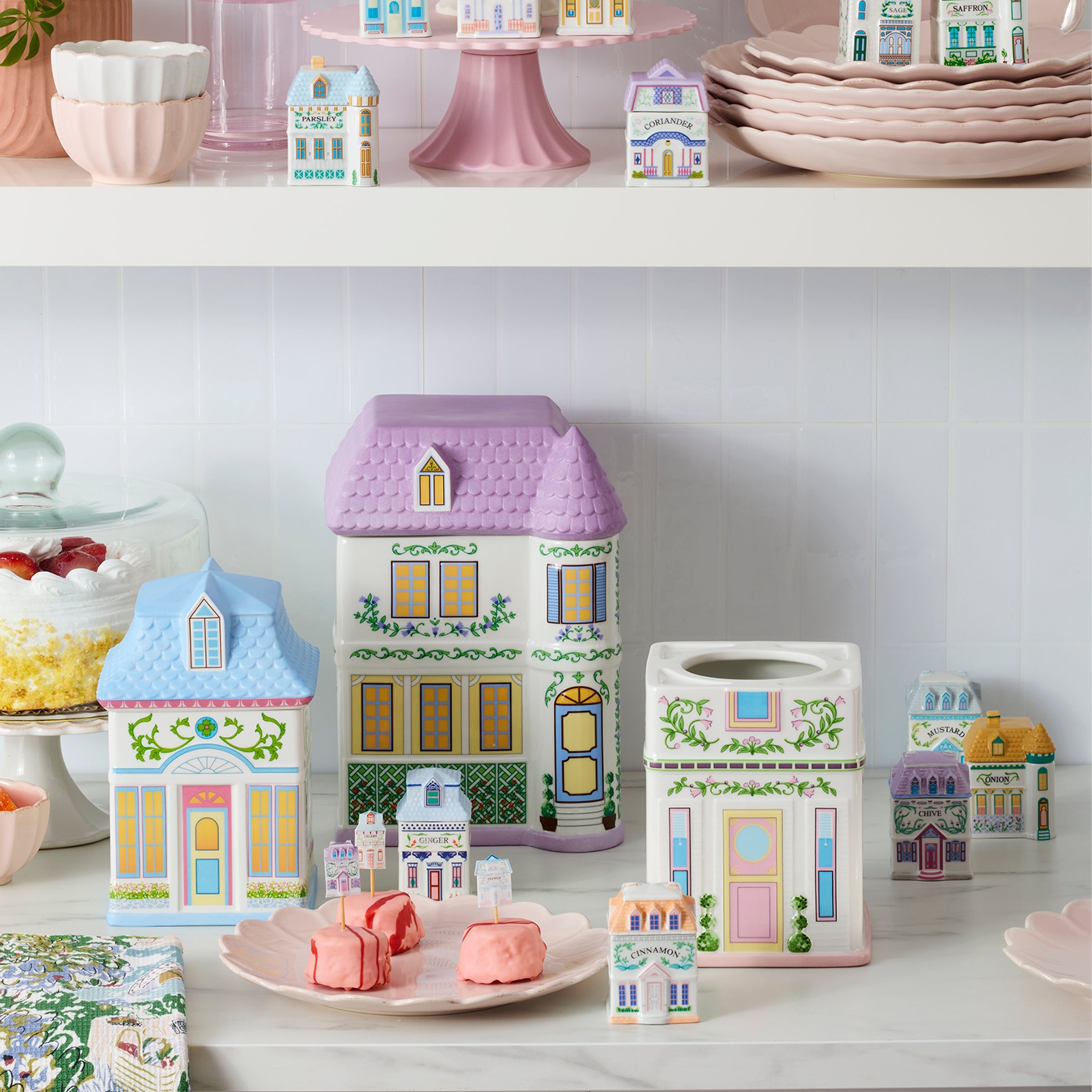 Lenox Village House Canisters - Set Of 3 - Image 6