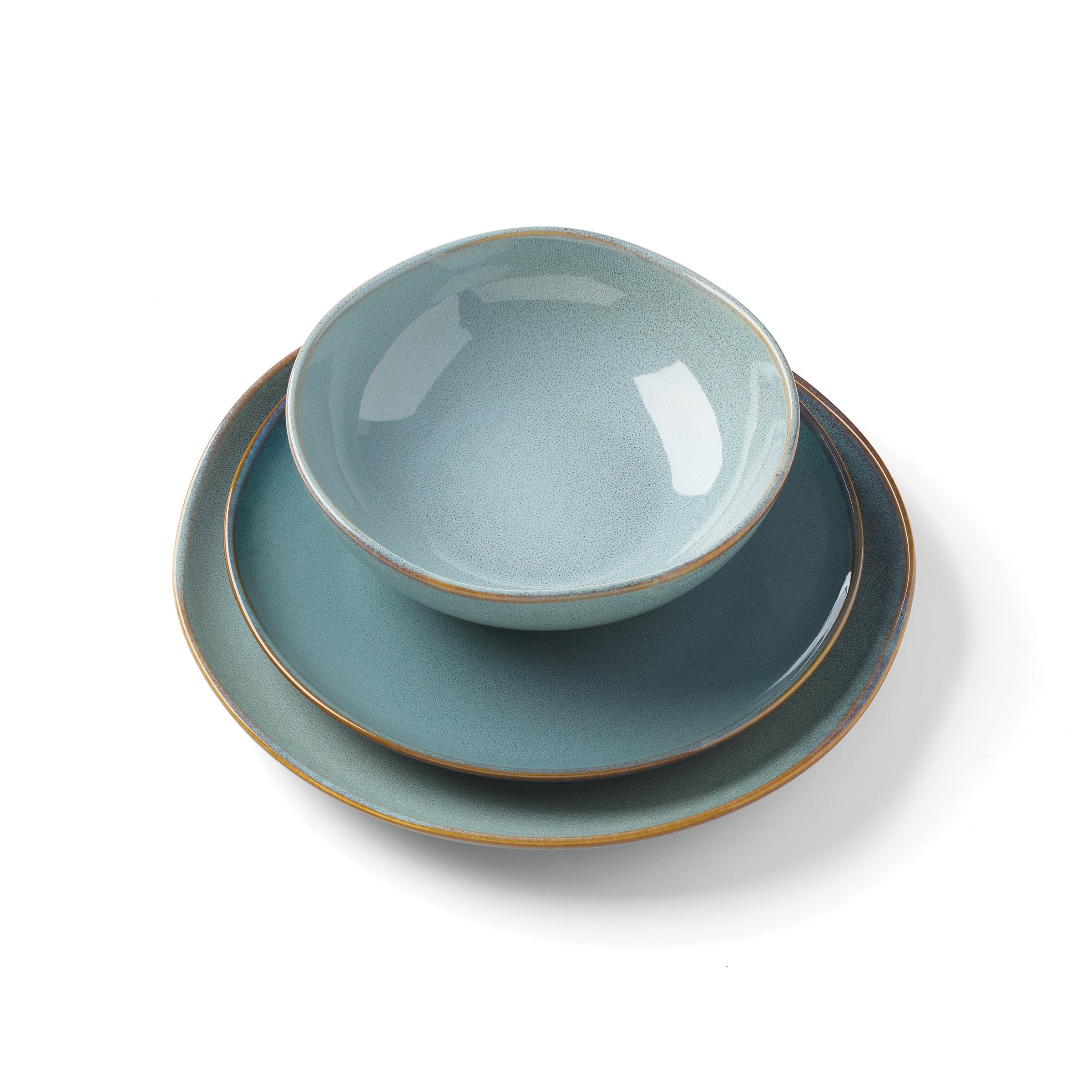 Organic Shades Blue 12-Piece Dinnerware Set - Image 6