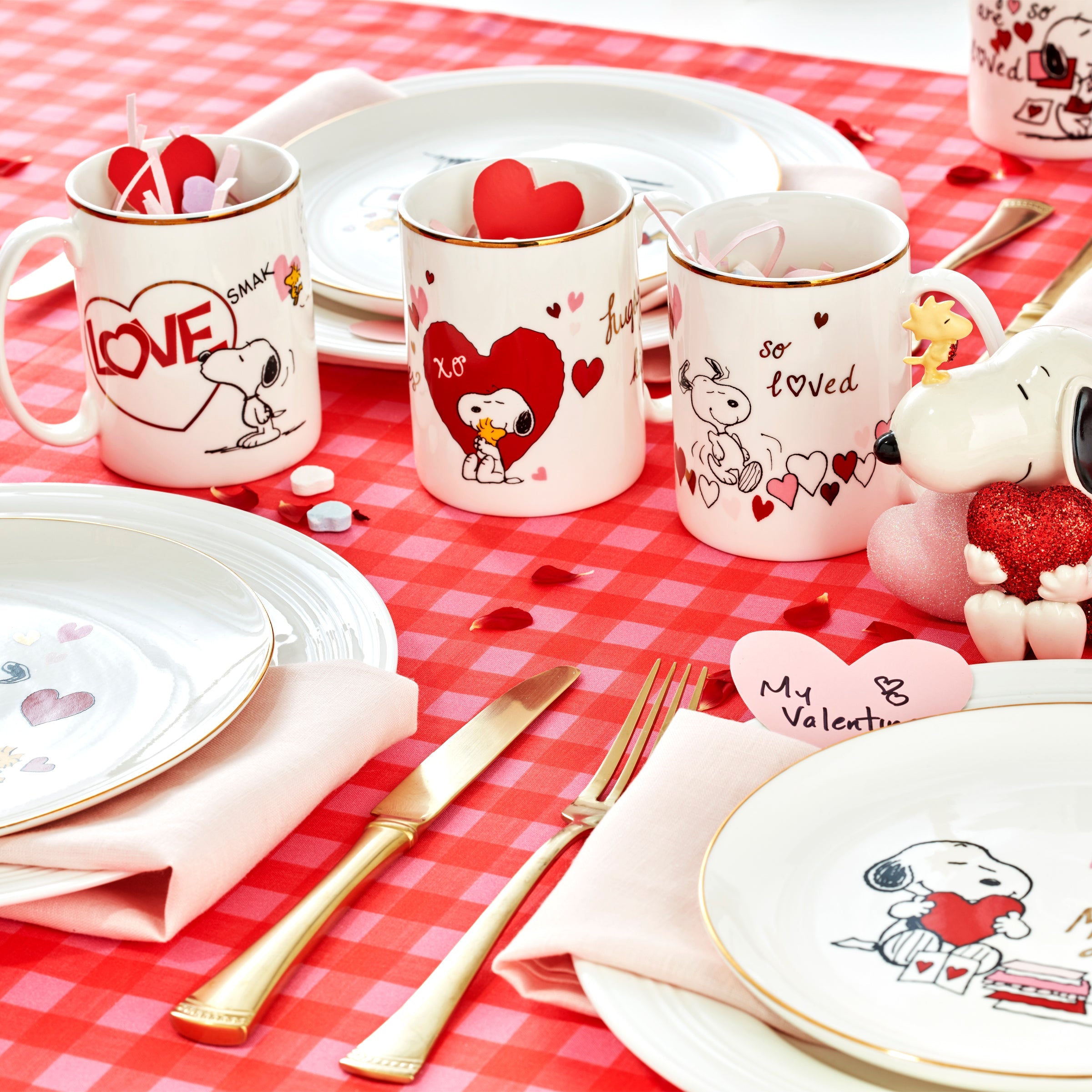 Snoopy Valentine's Day Mugs - Set of 4 - Image 5