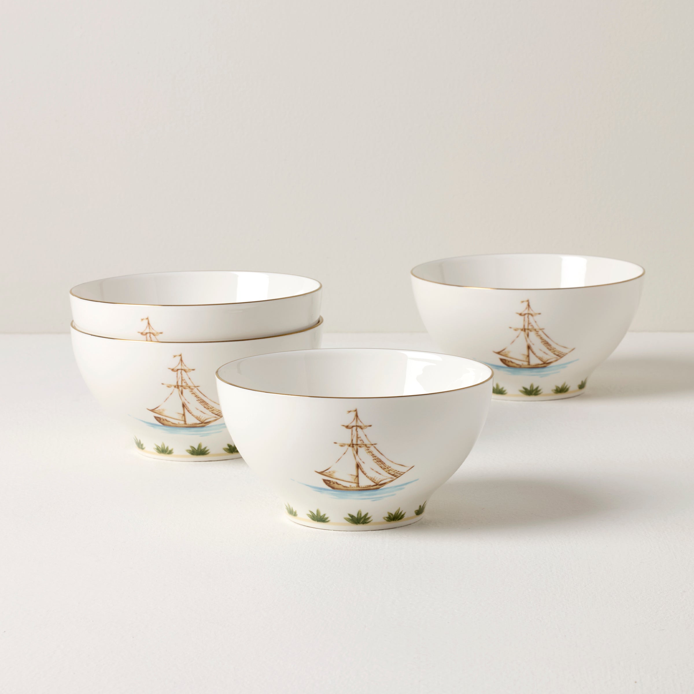 British Colonial Tradewind Rice Bowls - Set of 4