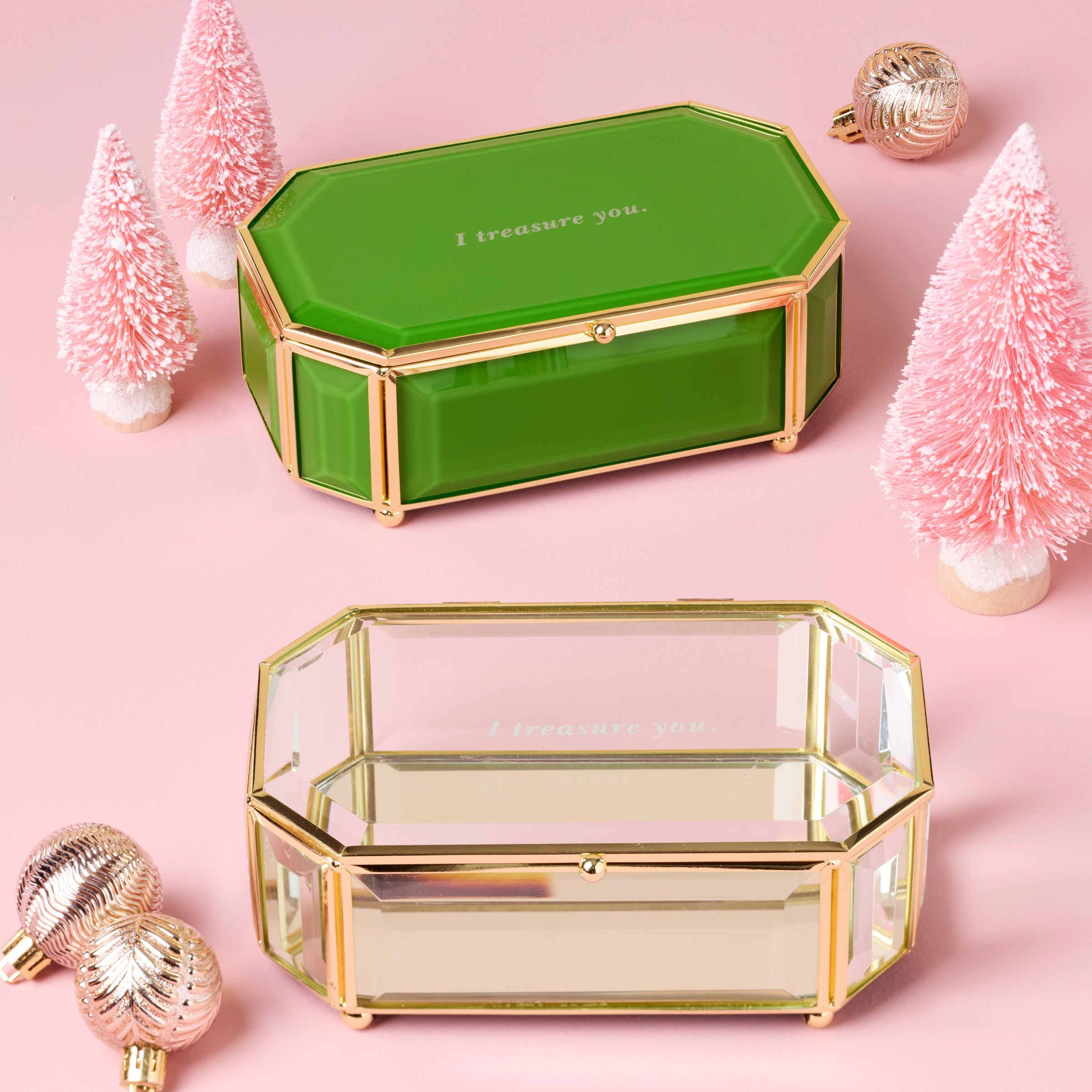 I Treasure You Green Jewelry Box - Image 3