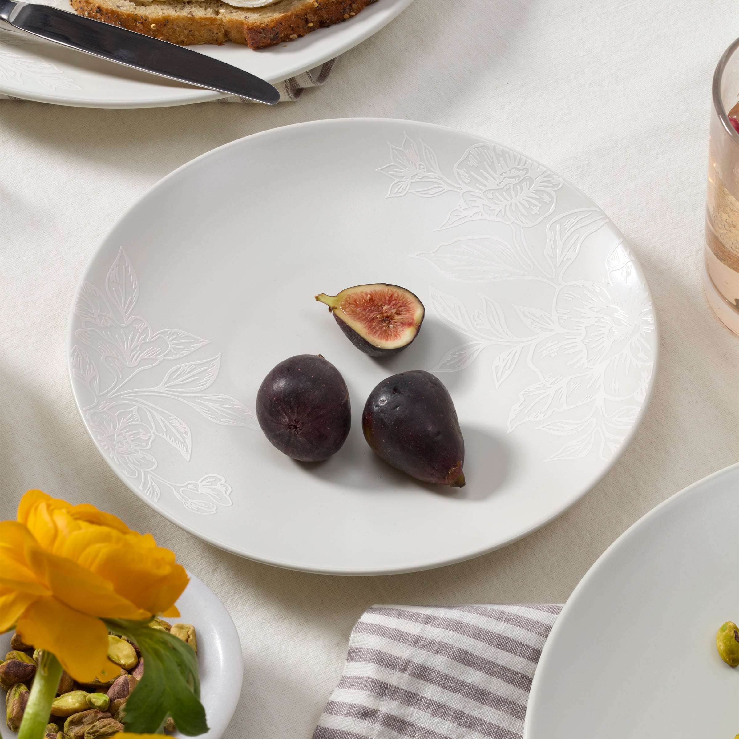 Roseto White 12-Piece Dinnerware Set - Image 5