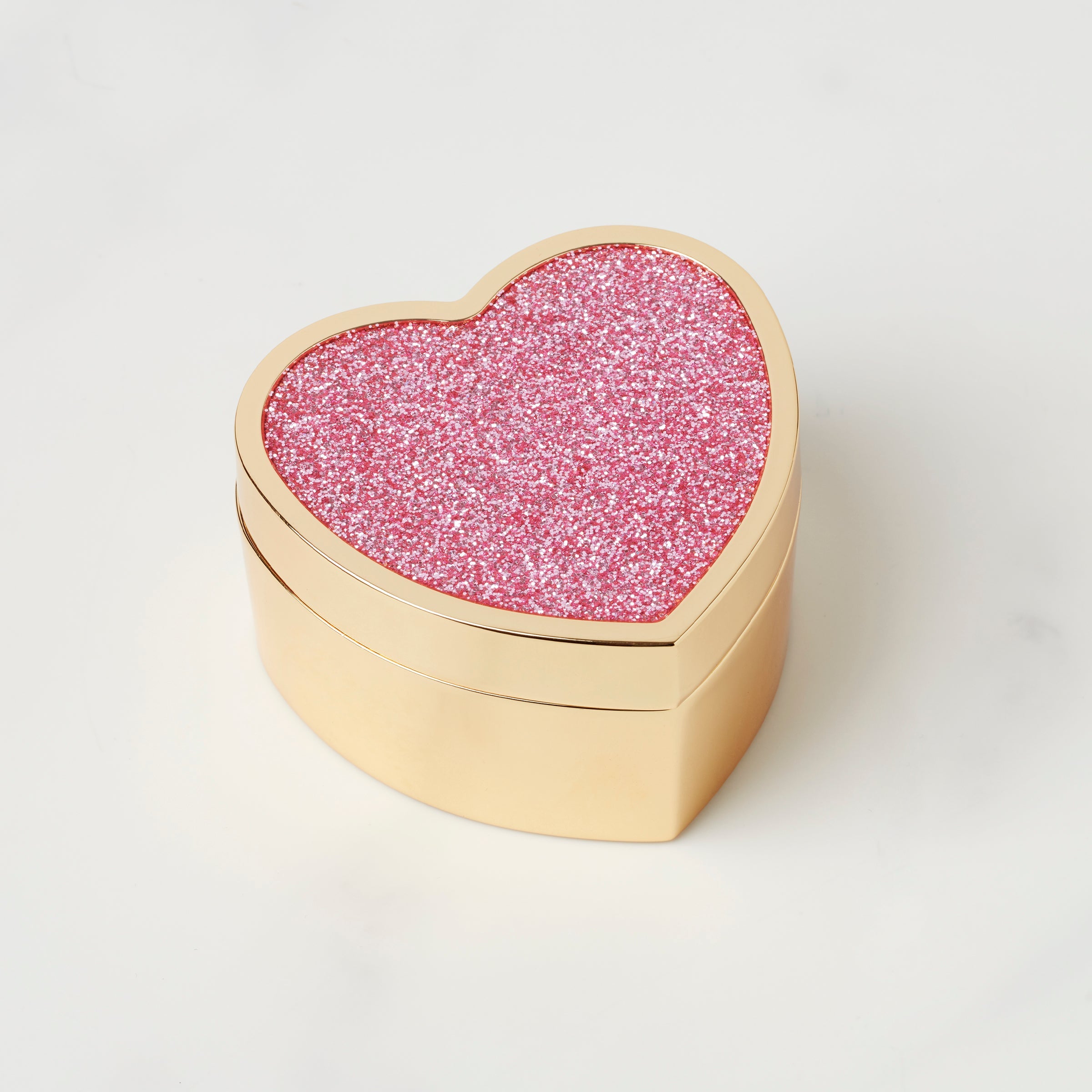 Sitting Pretty Pink Glitter Heart Box