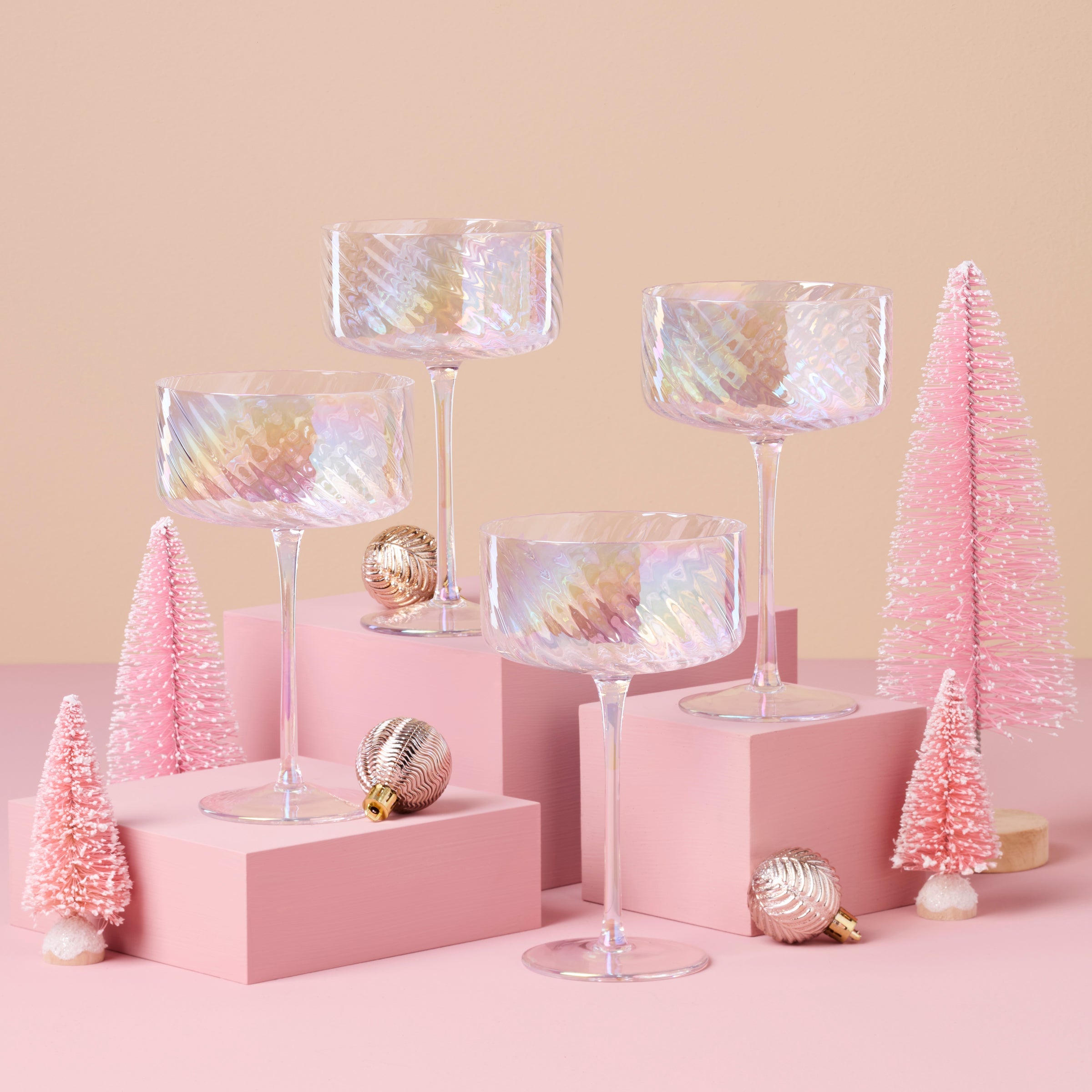 Tuscany Classics Iridescent Coupe Glasses - Set Of 4 - Image 6