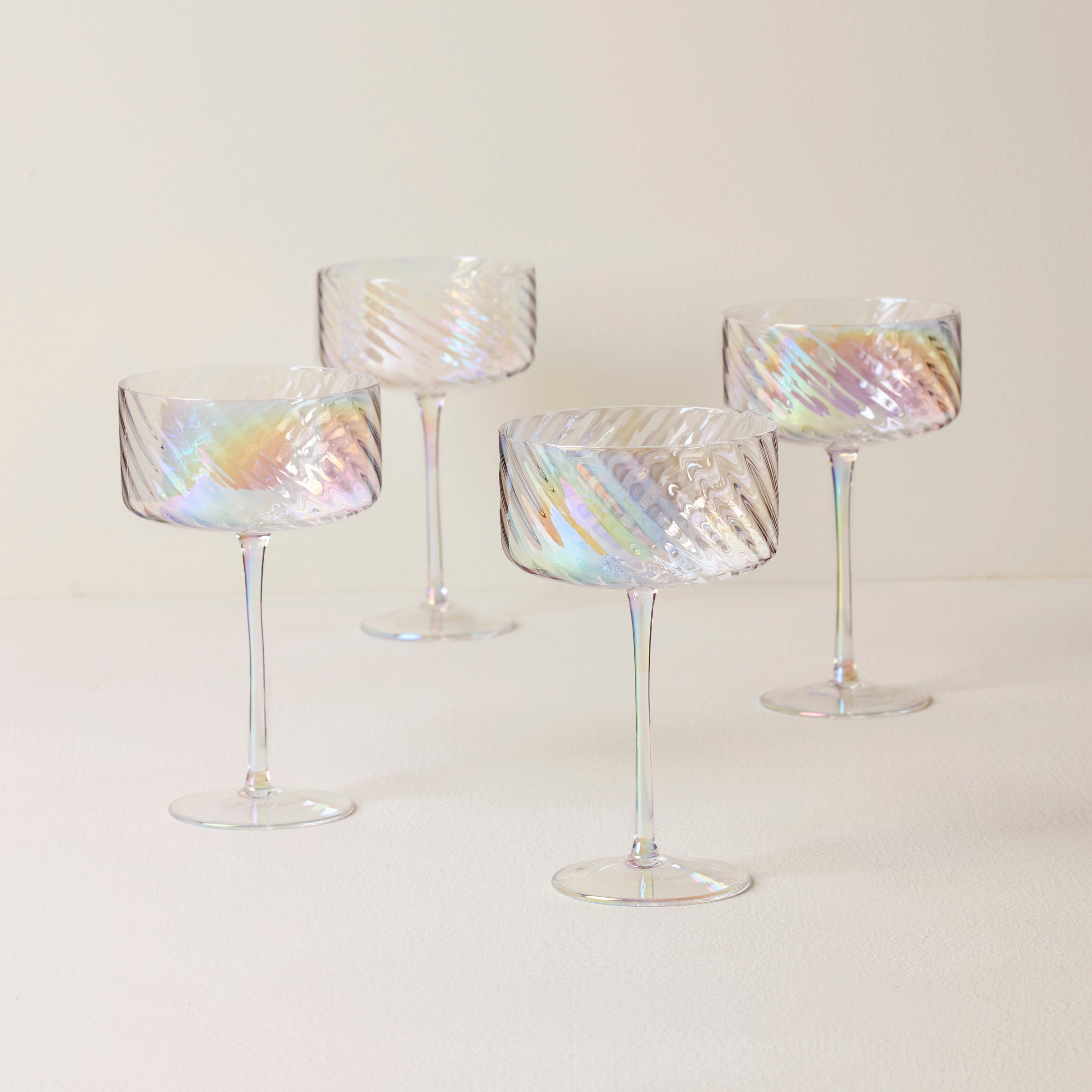 Tuscany Classics Iridescent Coupe Glasses - Set Of 4