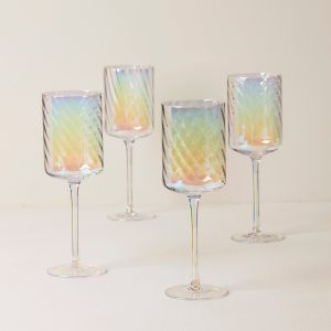 Tuscany Classics Iridescent Red Wine Glasses - Set Of 4