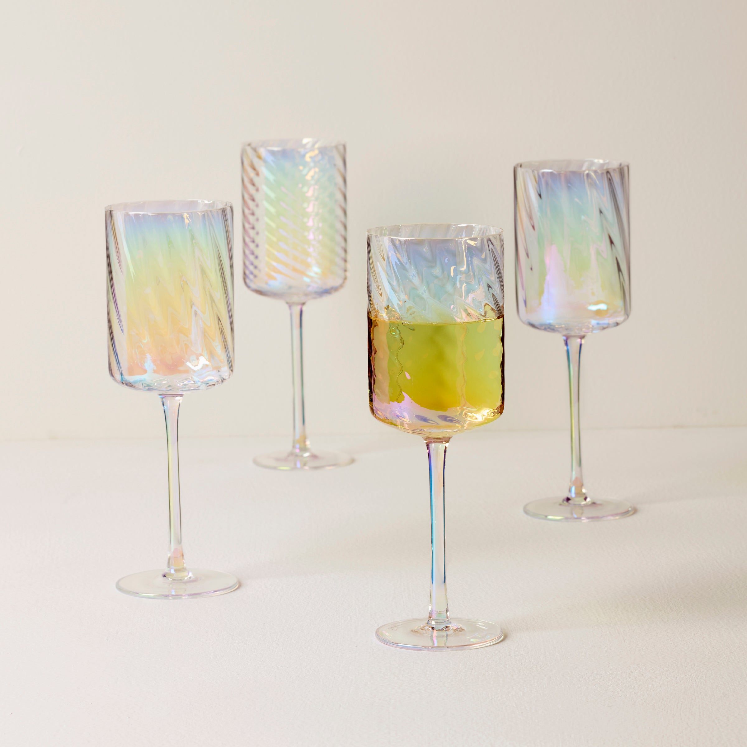 Tuscany Classics Iridescent White Wine Glasses - Set Of 4 - Image 2