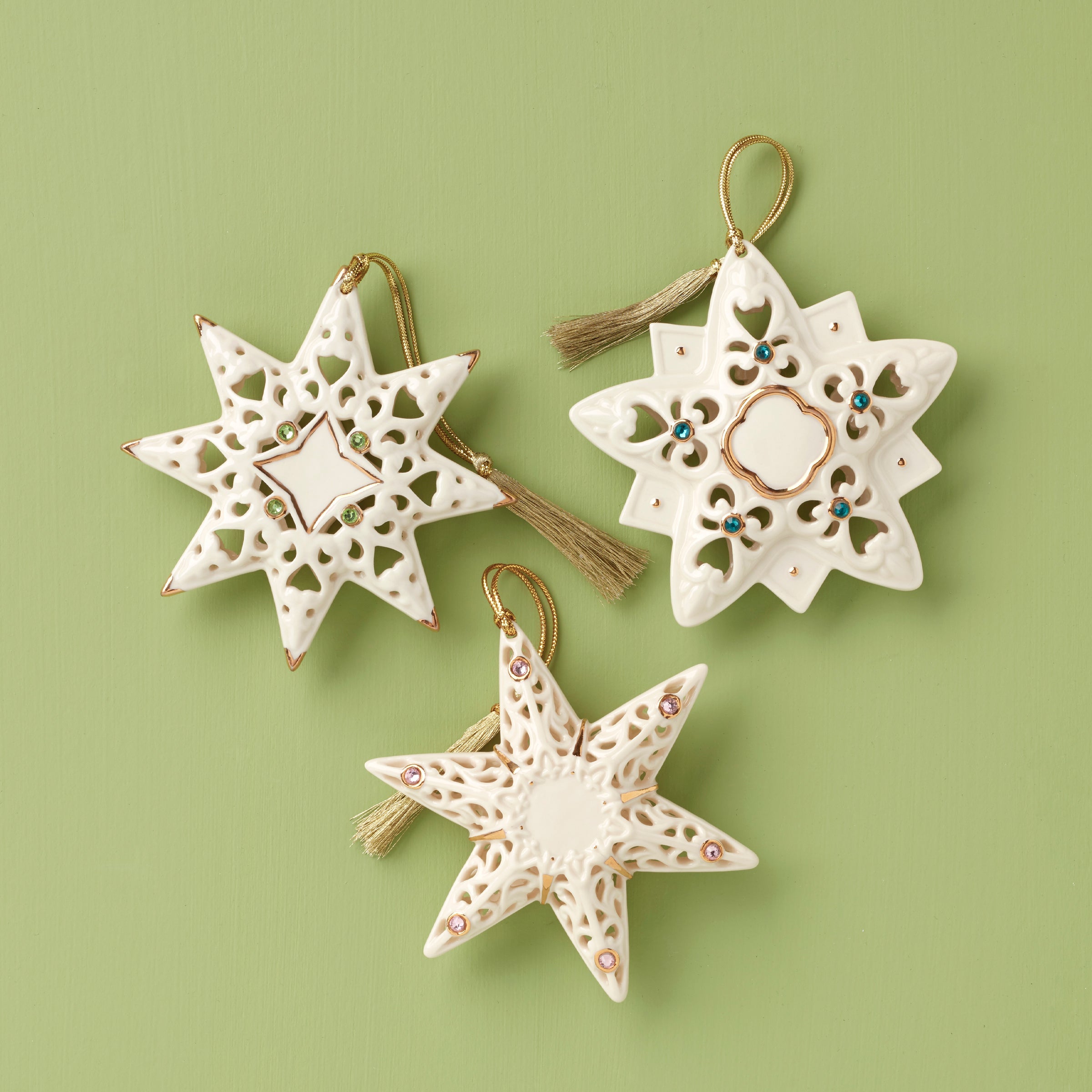 Pierced Star Ornaments - Set Of 3
