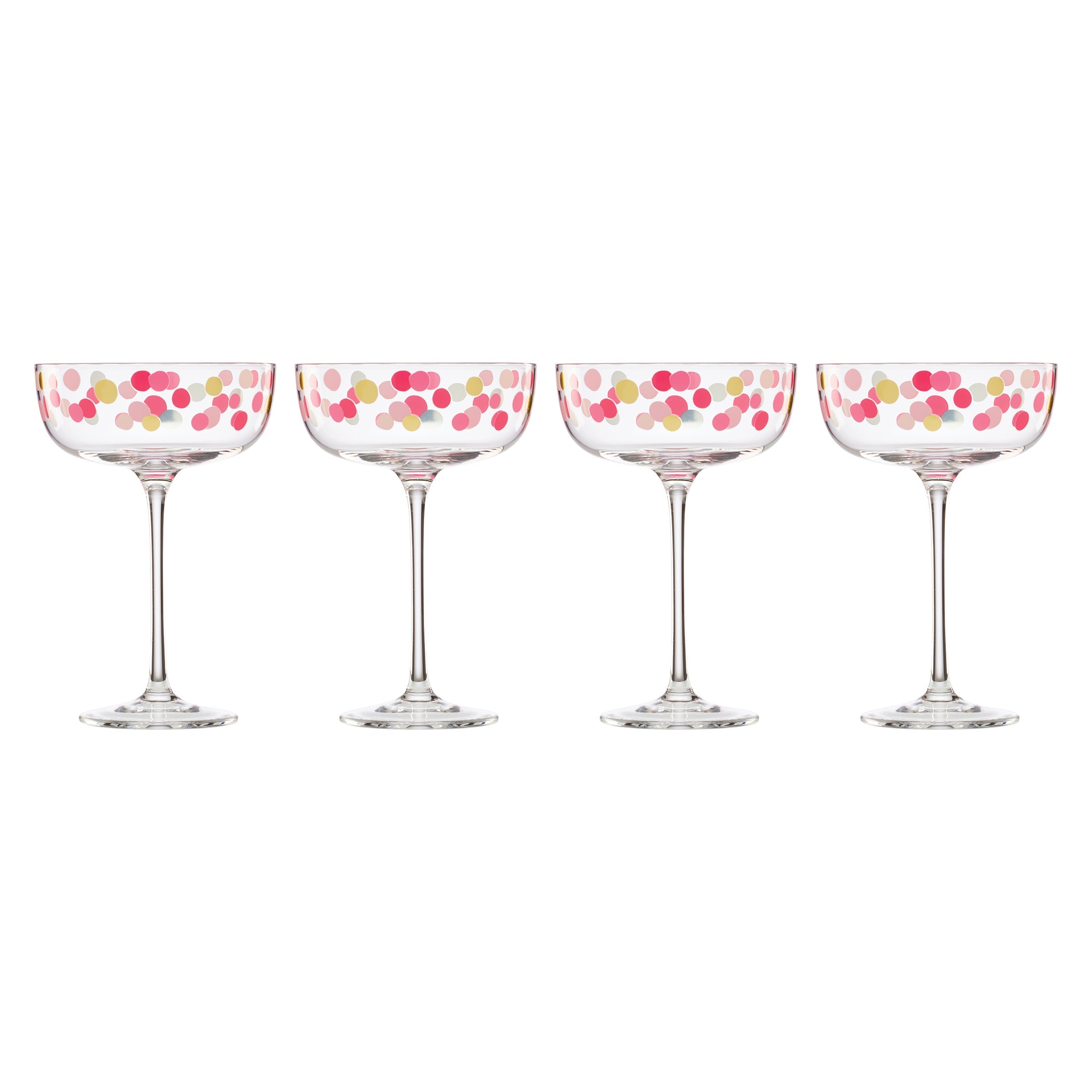 It's Raining Confetti Coupe Glasses - Set Of 4 - Image 3