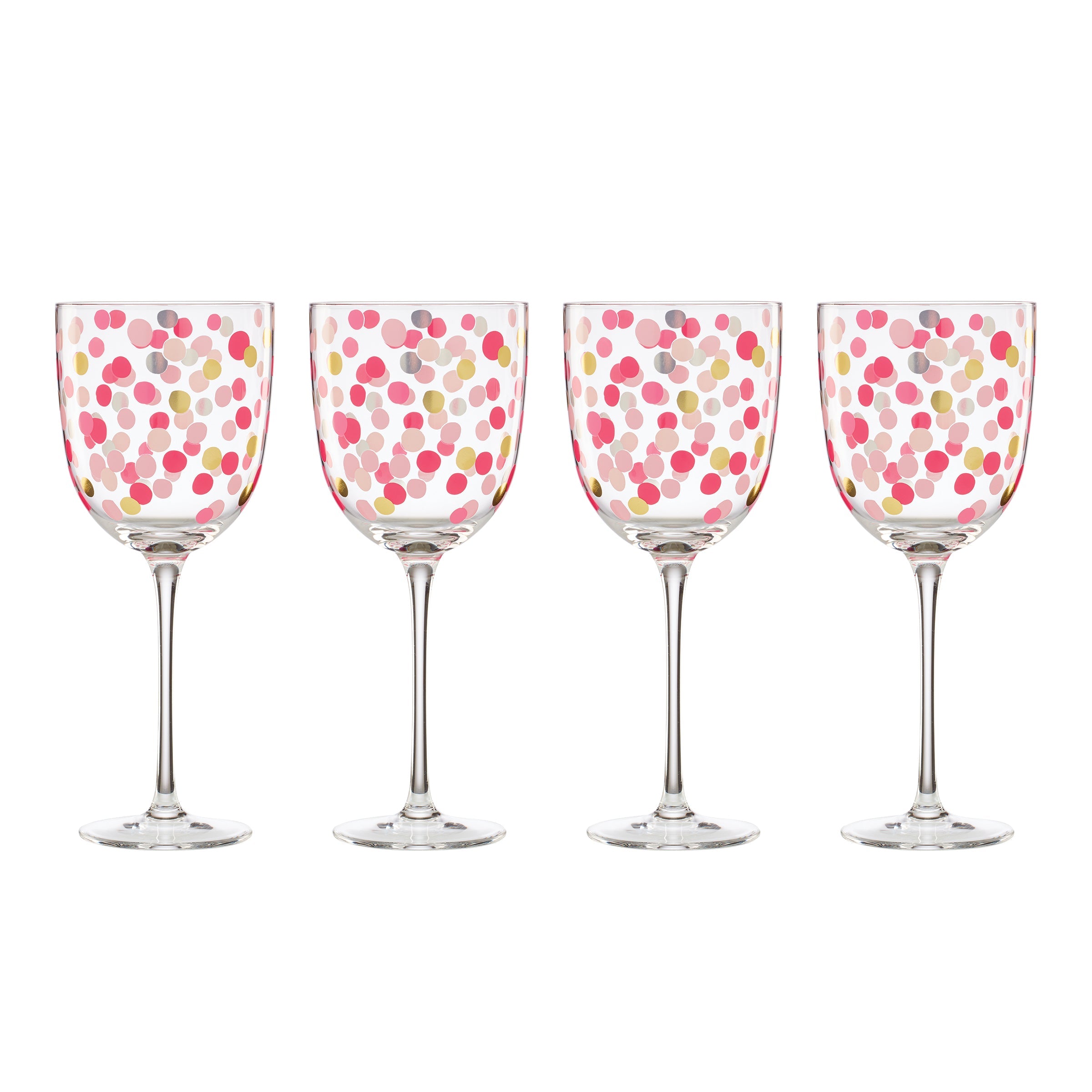 It's Raining Confetti Wine Glasses - Set Of 4 - Image 3