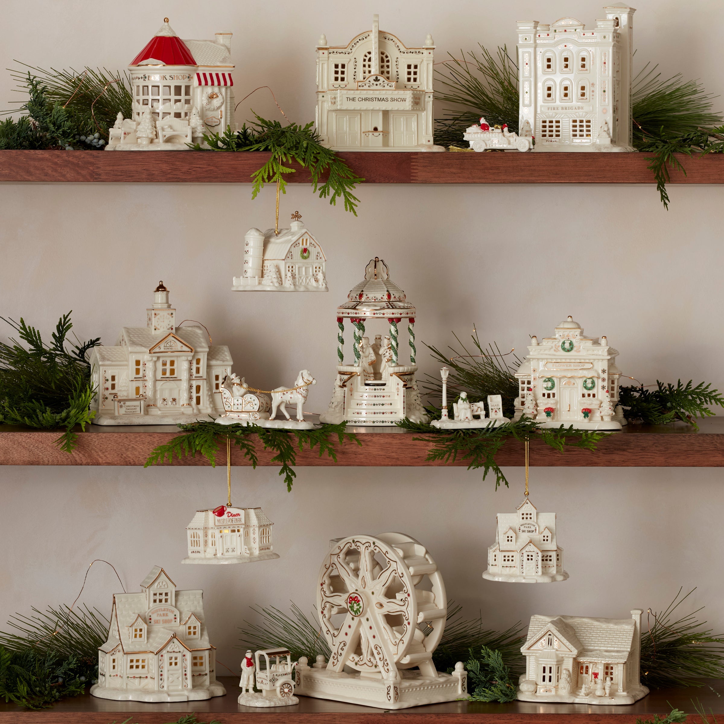 Mistletoe Park Lit Flower Shop Figurine - Image 4