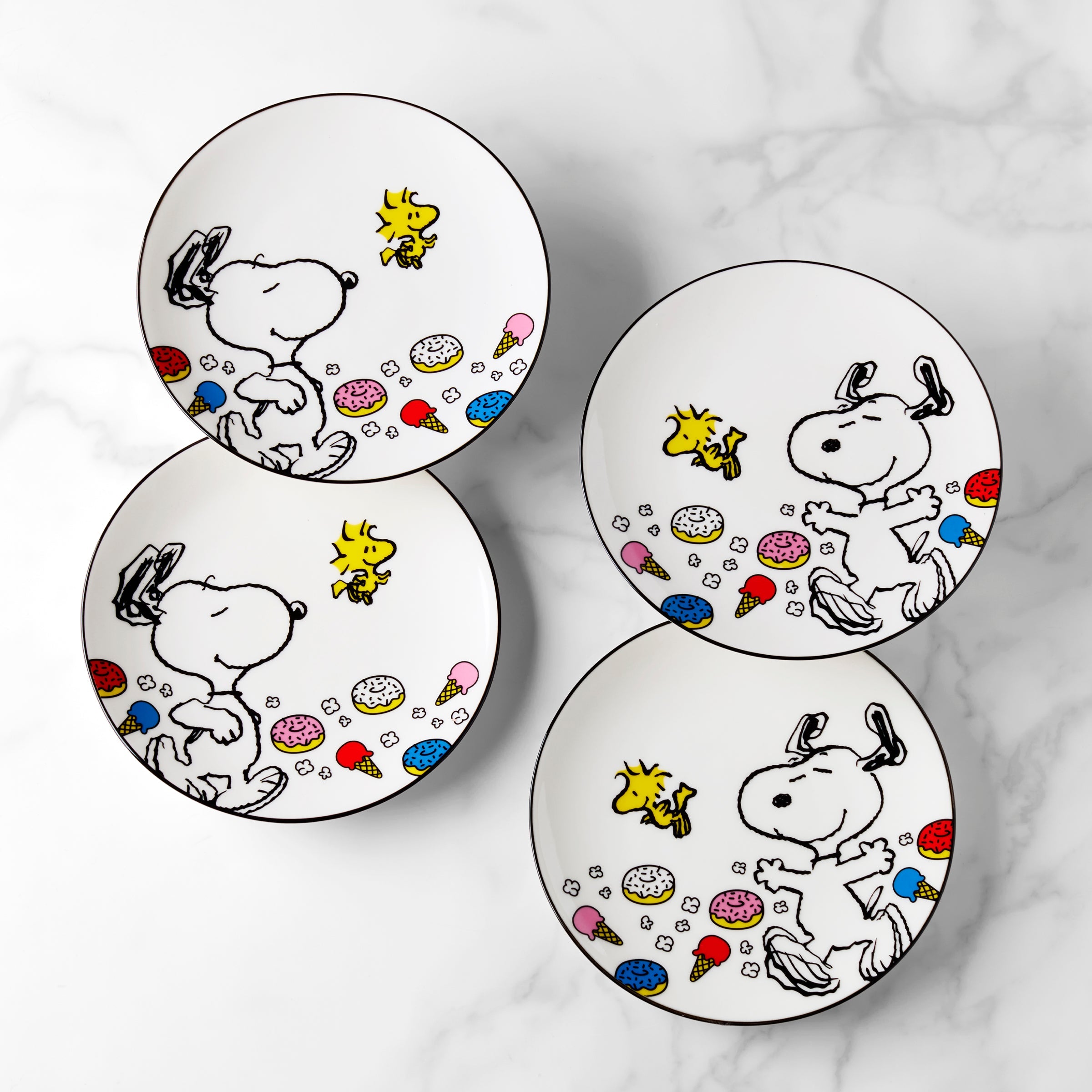 Chef Snoopy Accent Plates - Set of 4