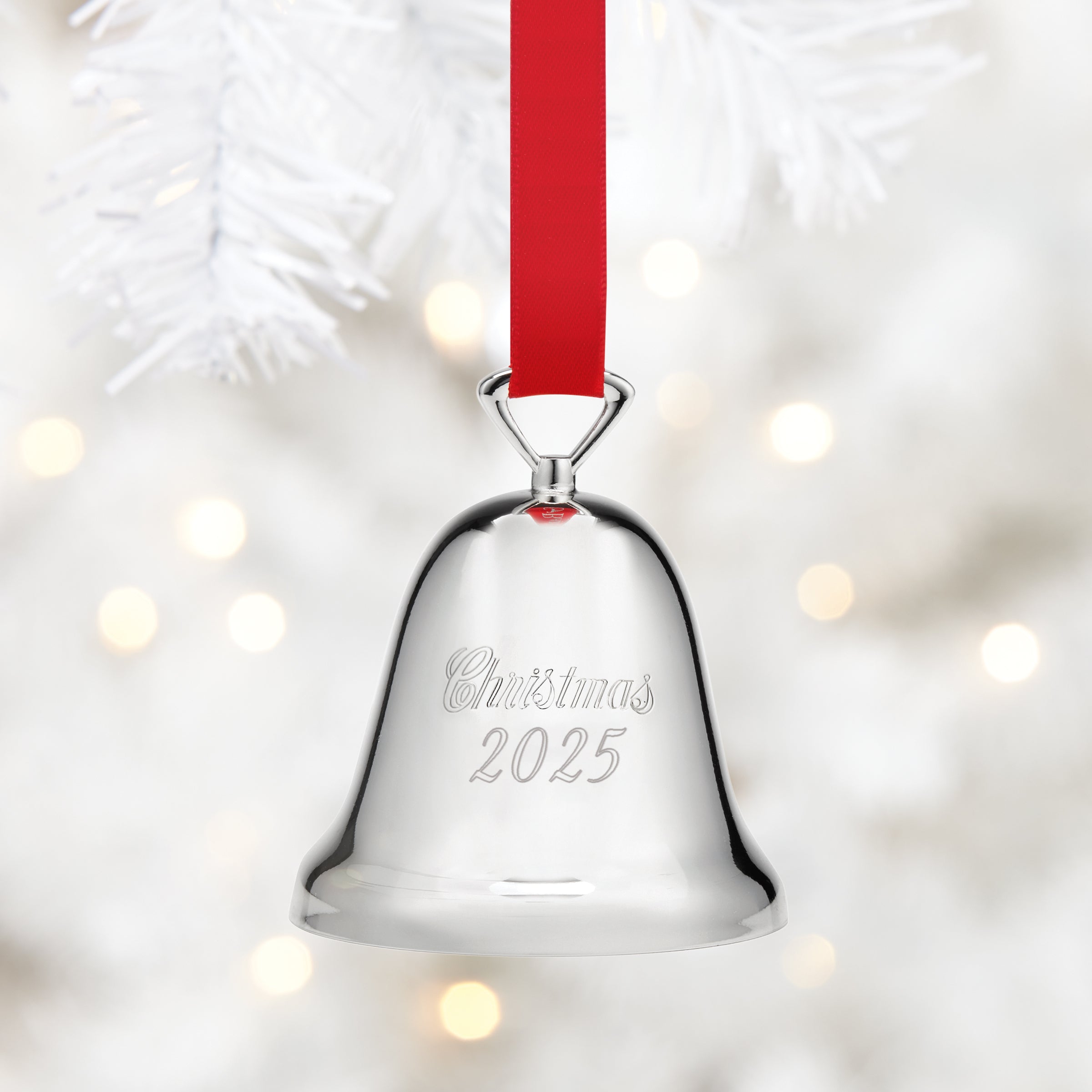 2025 Annual Christmas Bell Silverplate Ornament - Image 2
