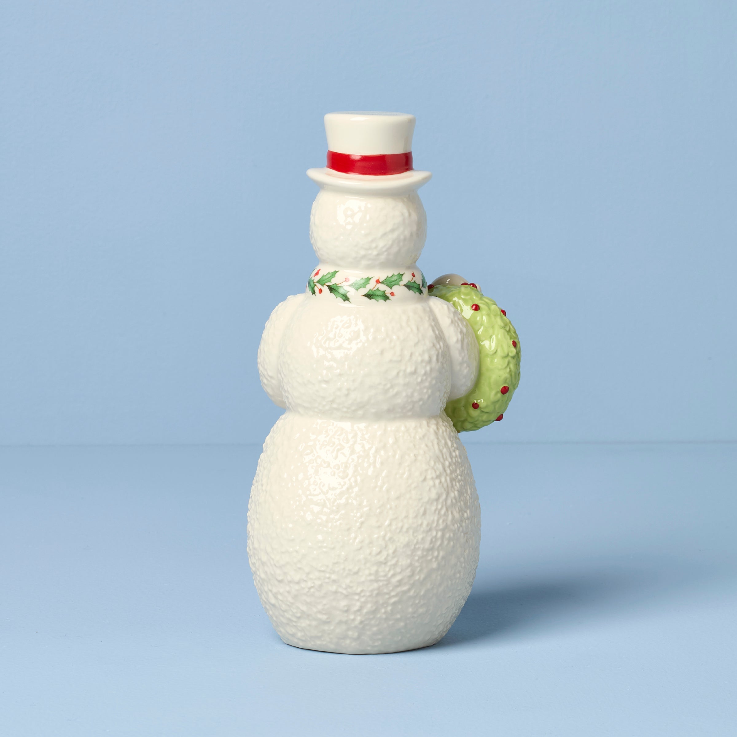 2025 Snowman With Wreath Figurine - Image 2
