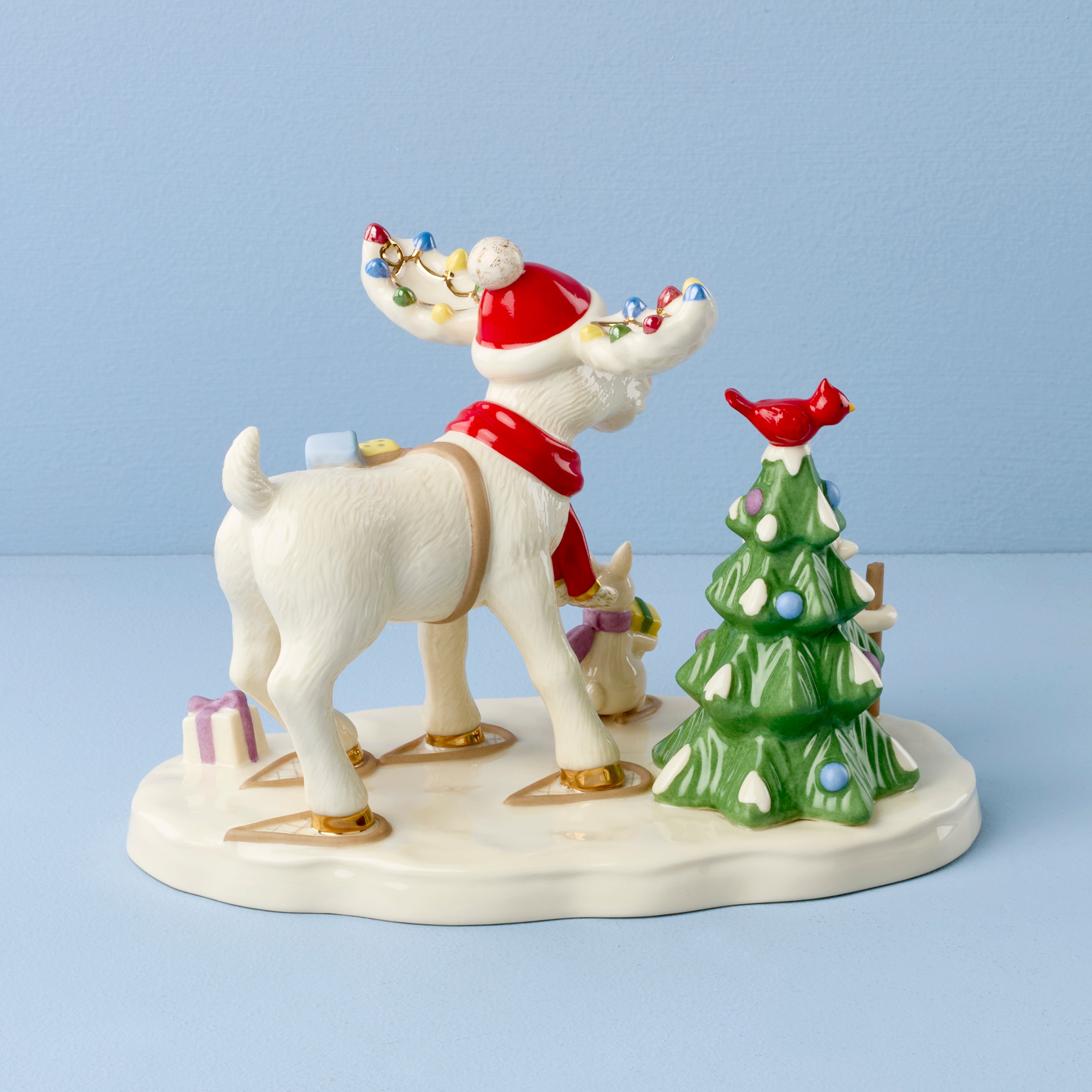 Marcel The Moose Delivering Gifts Figurine - Image 2