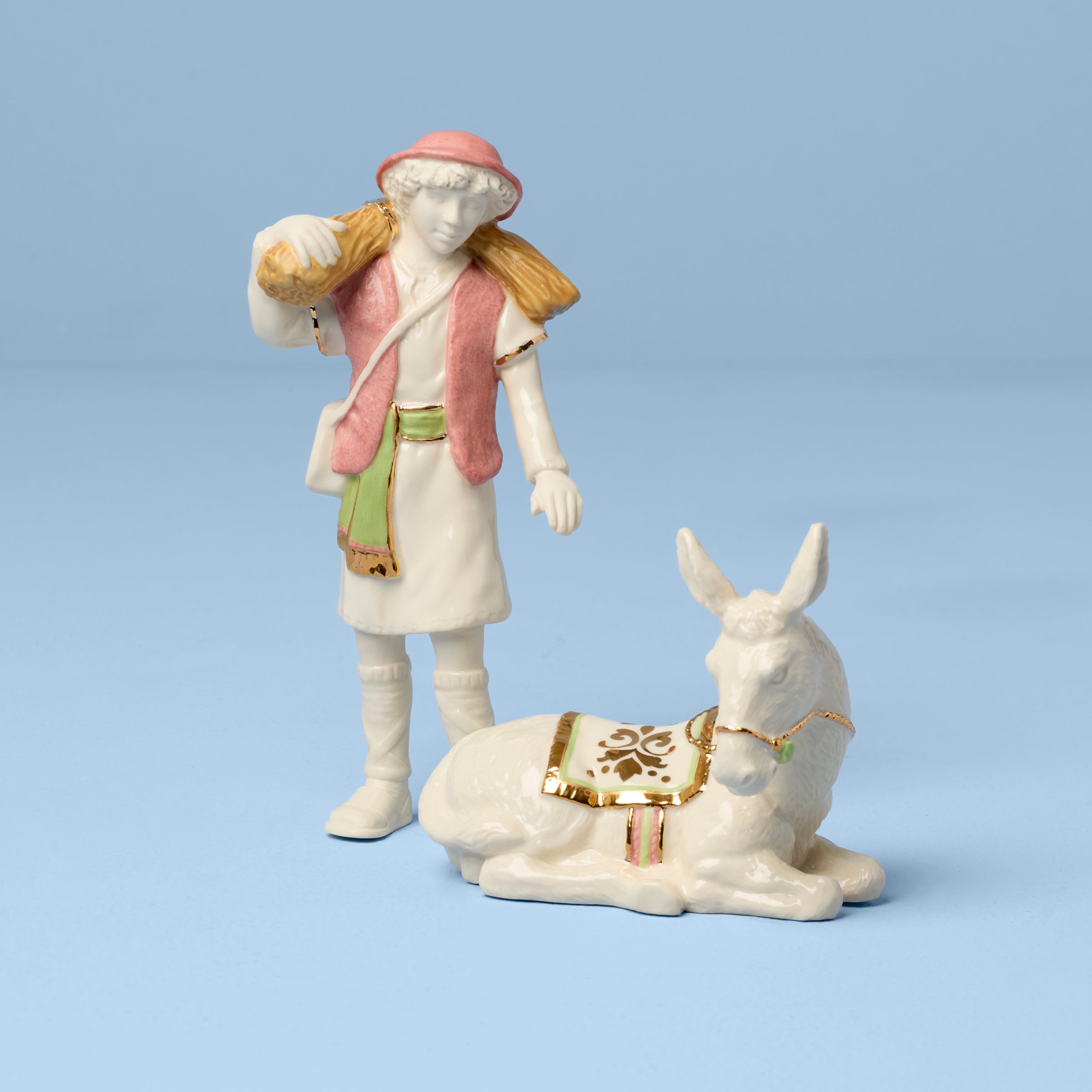 First Blessing Boy With Donkey Figurine