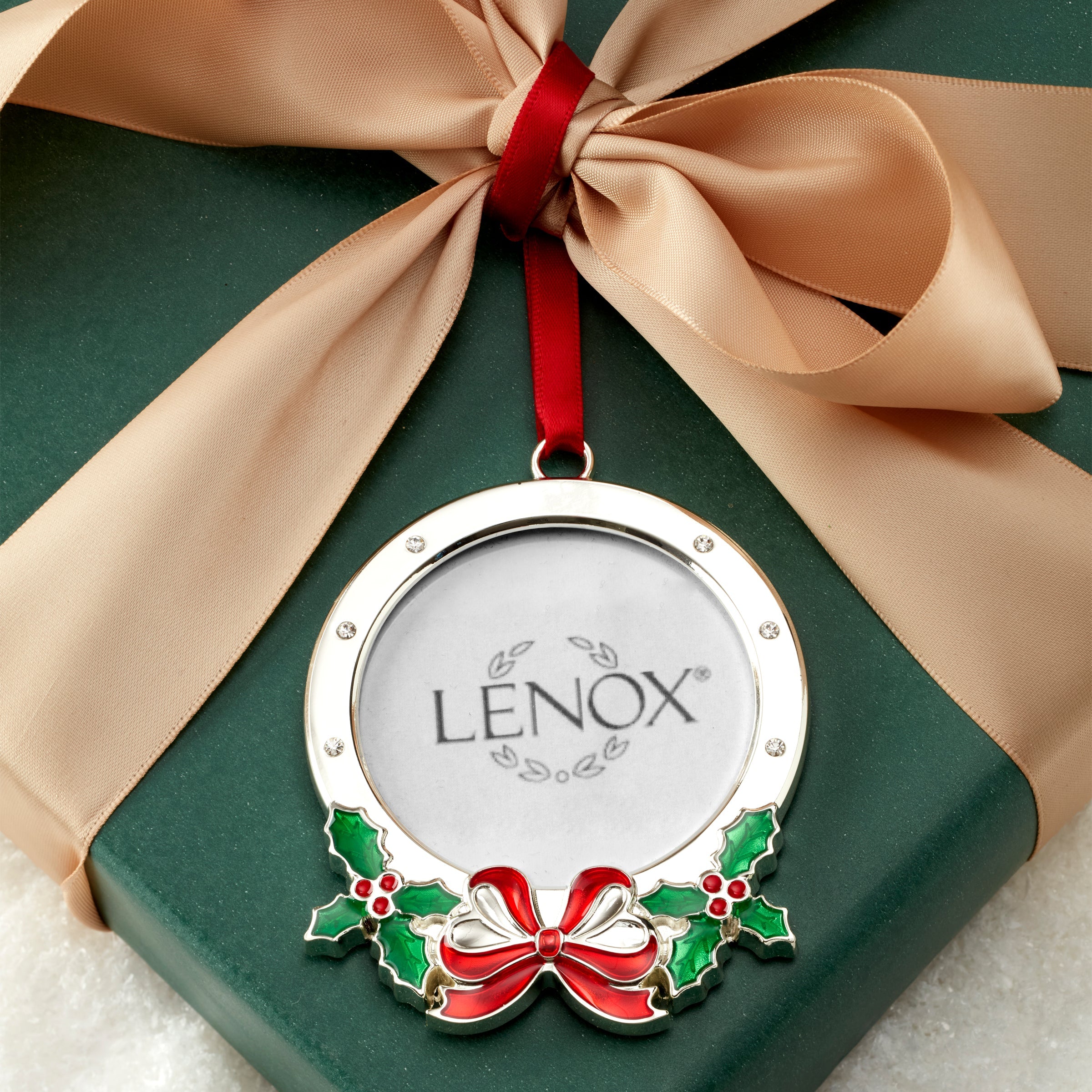 Holly Frame Silverplate Ornament - Image 3