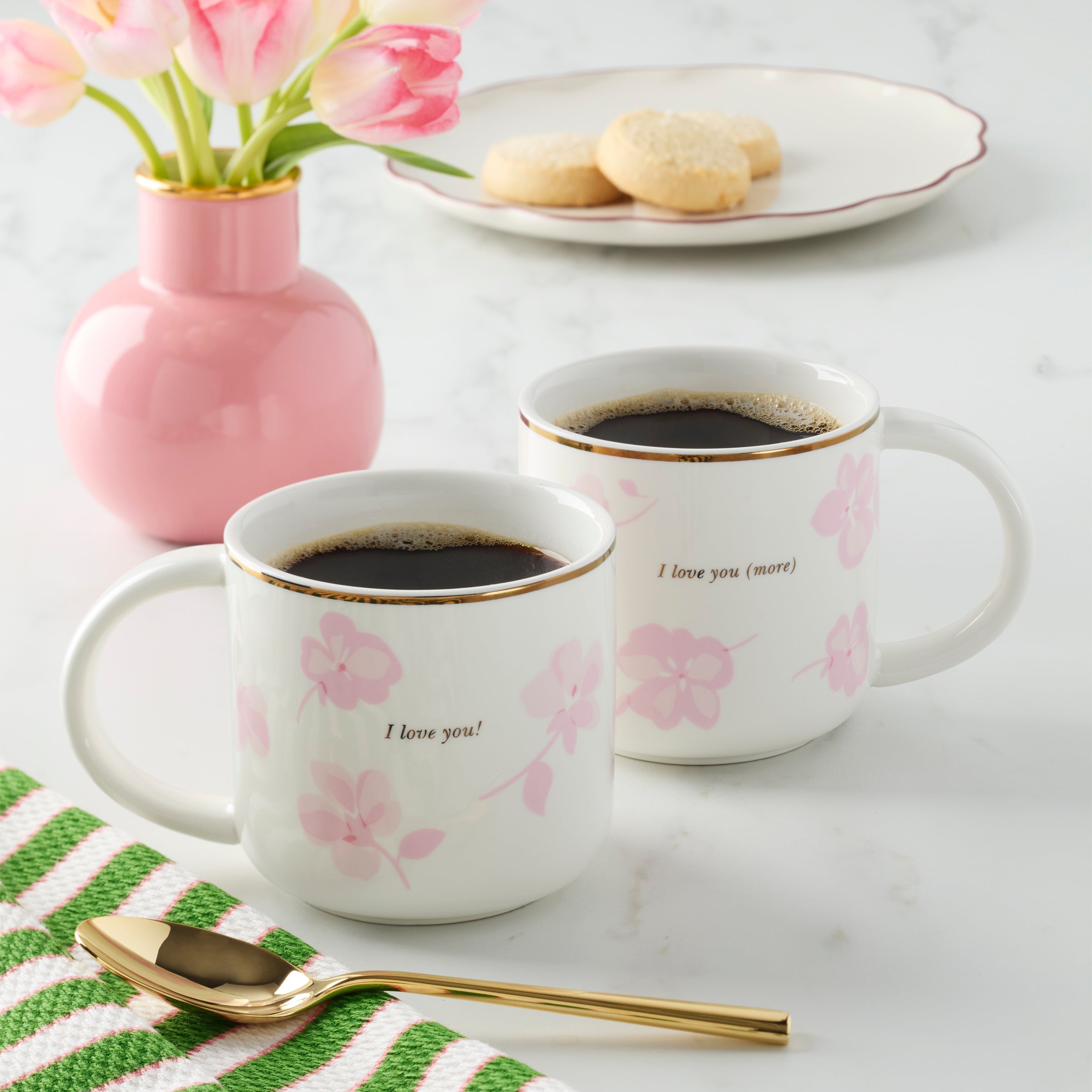 Spring Pansies Mugs - Set of 2 - Image 2