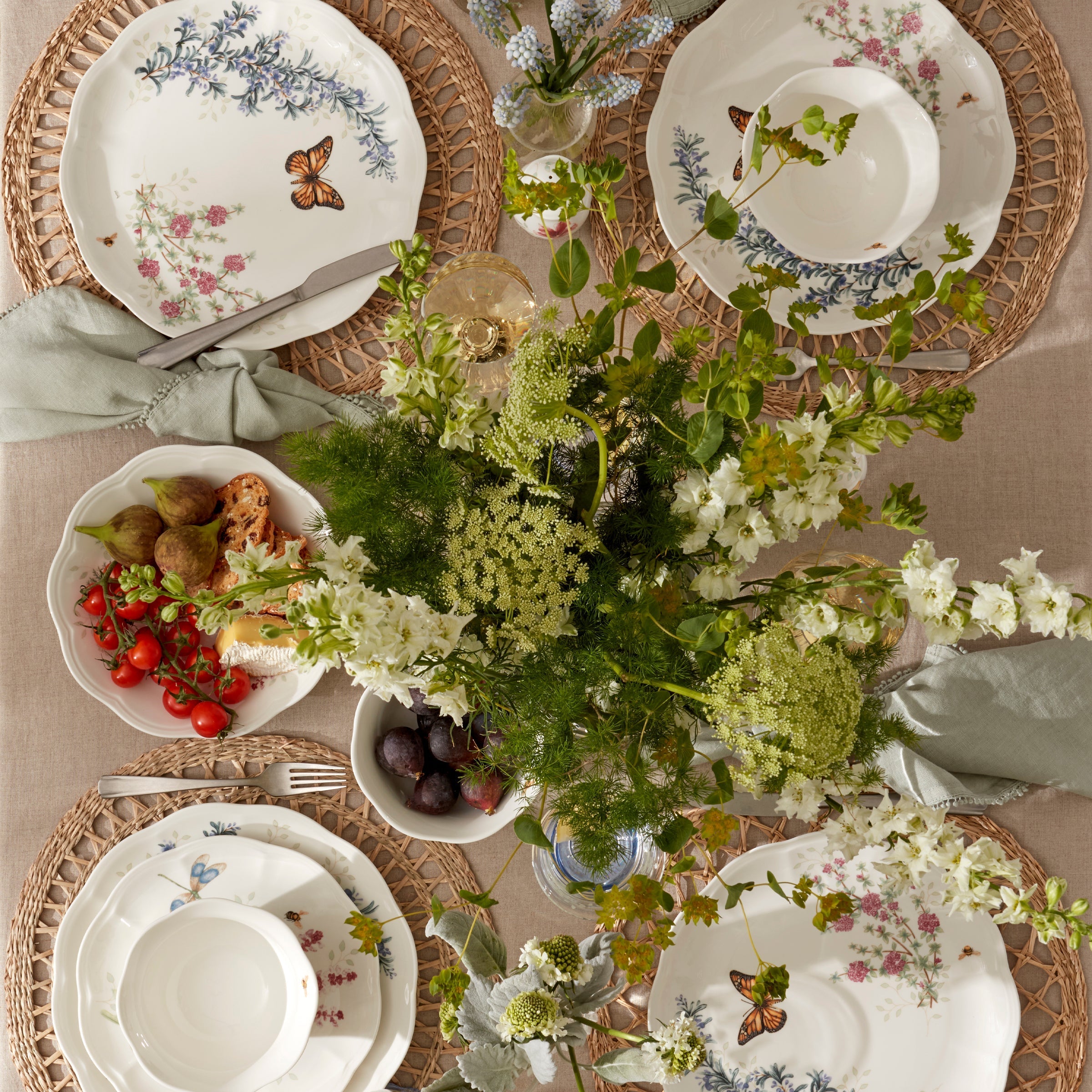Butterfly Meadow Herbs 12-Piece Dinnerware Set - Image 3
