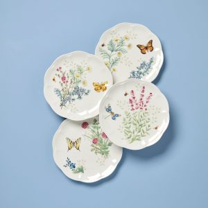 Butterfly Meadow Herbs Accent Plates - Set of 4