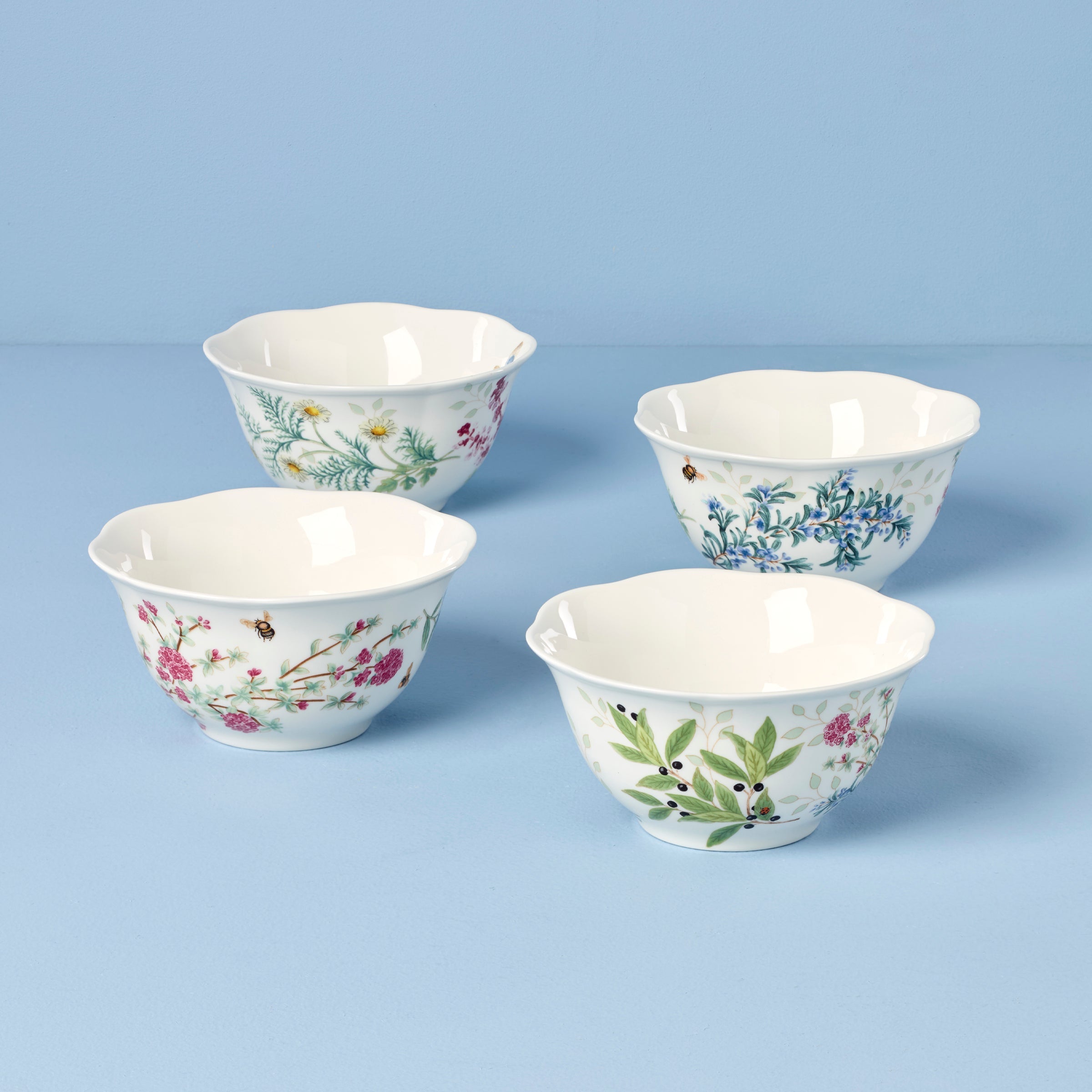 Butterfly Meadow Herbs Rice Bowls - Set of 4 - Image 2