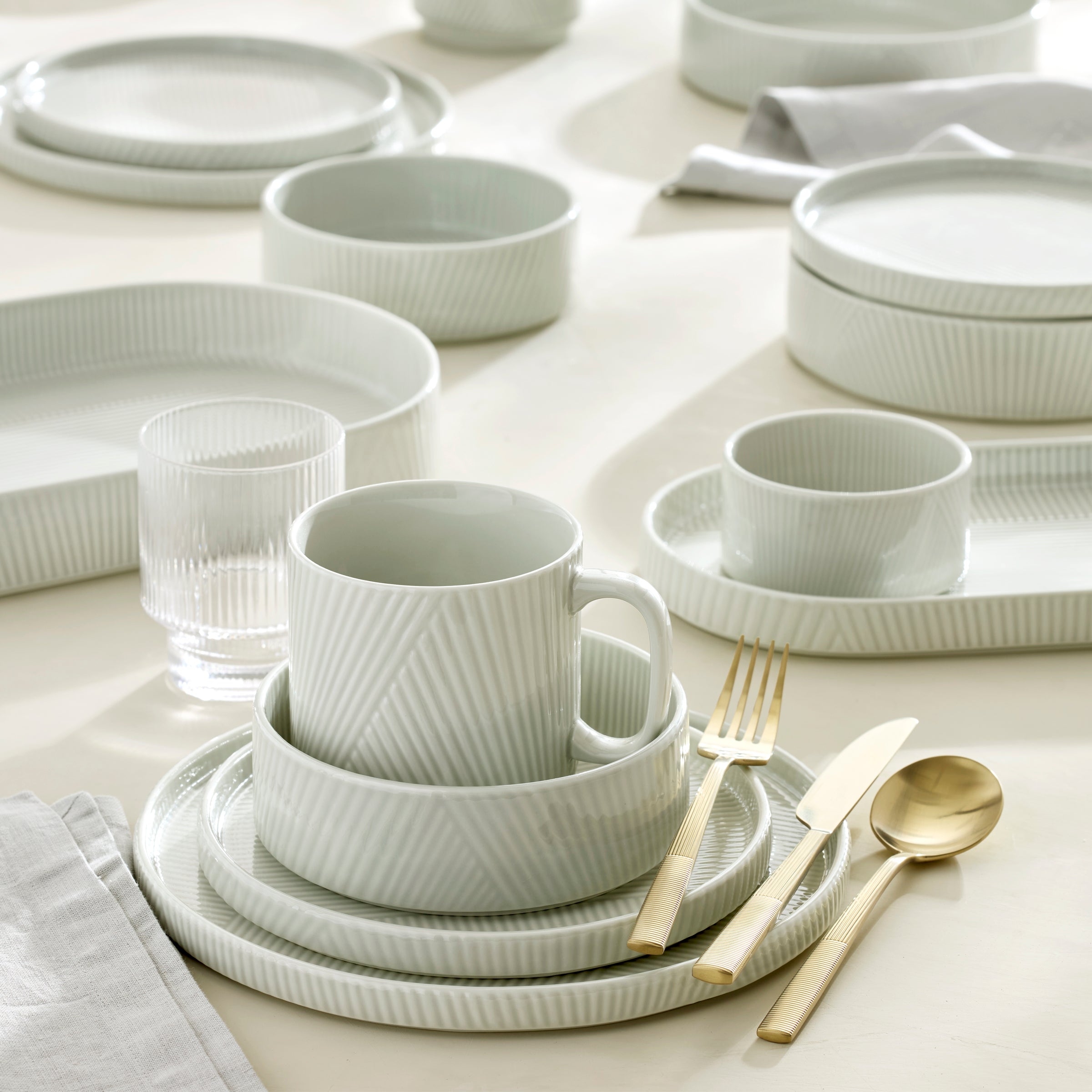 Modulus Champagne Satin 20 Piece Flatware Set - Image 6