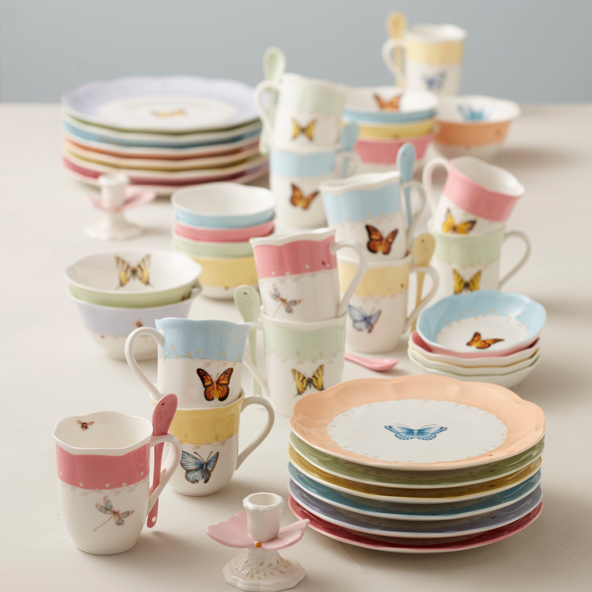 Butterfly Meadow Colors 18-Piece Dinnerware Set - Image 2