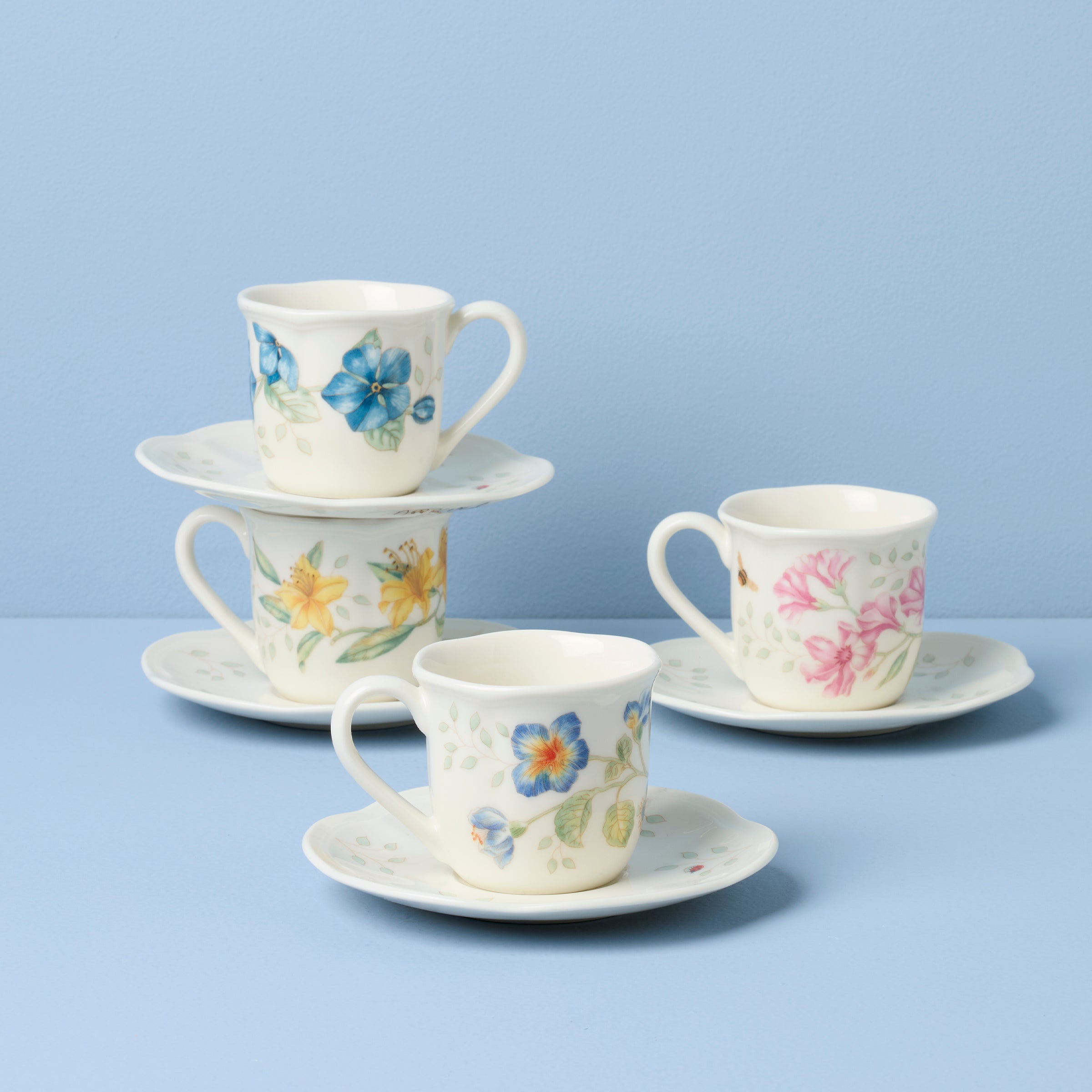 Butterfly Meadow Espresso Cup & Saucers - Set of 4 - Image 2