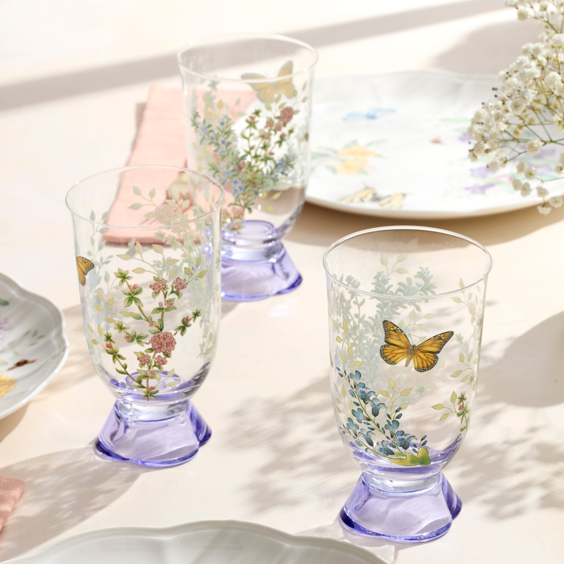 Butterfly Meadow Herbs Tall Tumblers - Set Of 4 - Image 3
