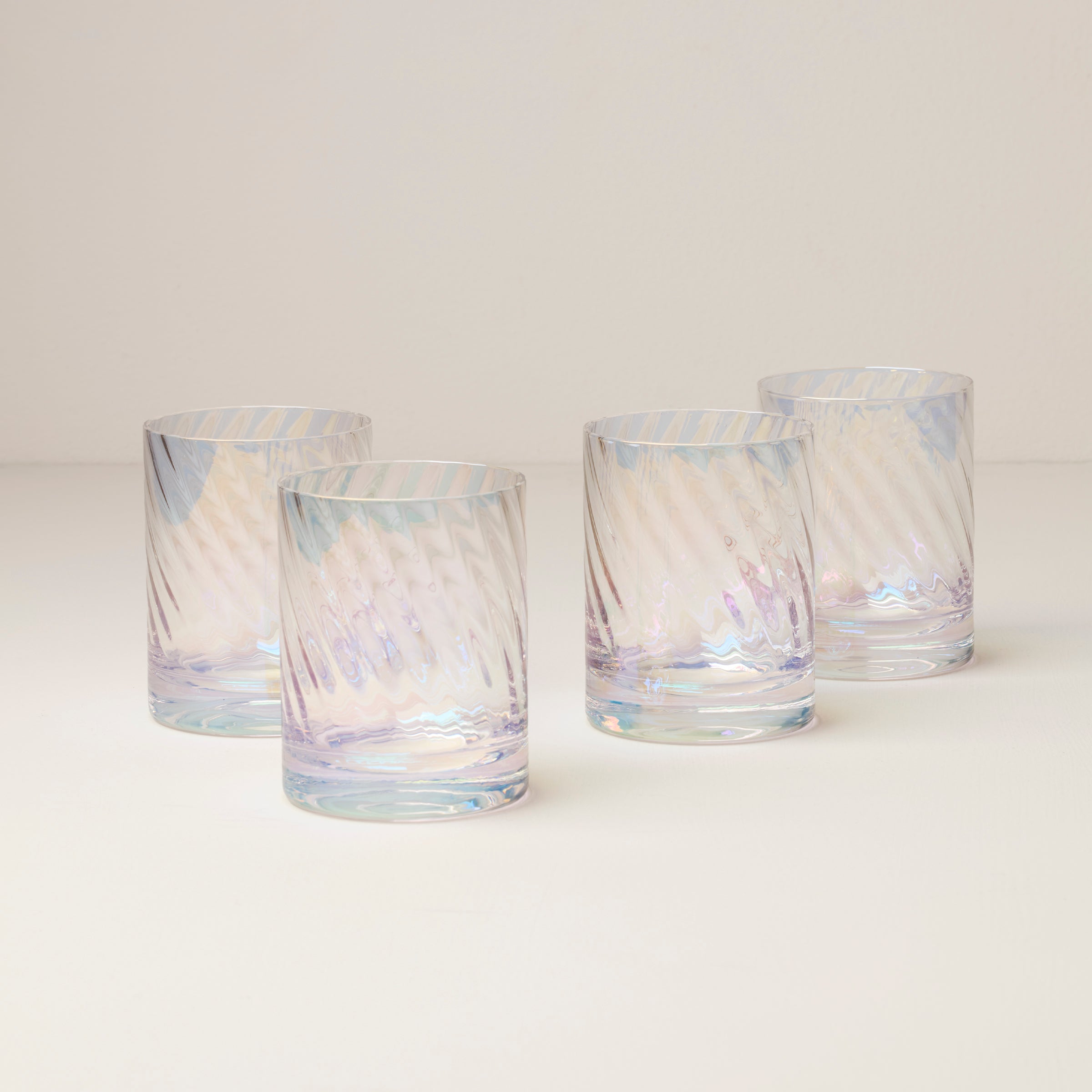 Tuscany Classics Iridescent Double Old Fashion Glasses - Set