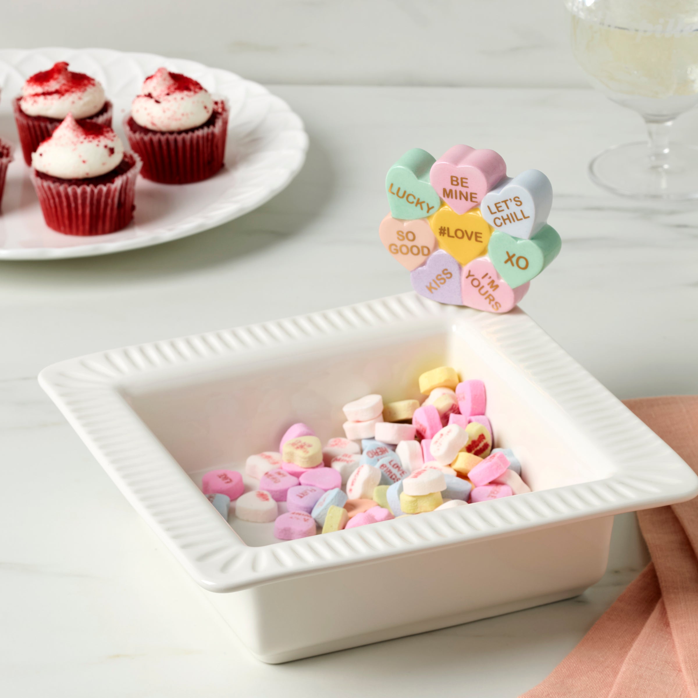 Profile Poppers Square Bowl & Heart Candy Set - Image 2