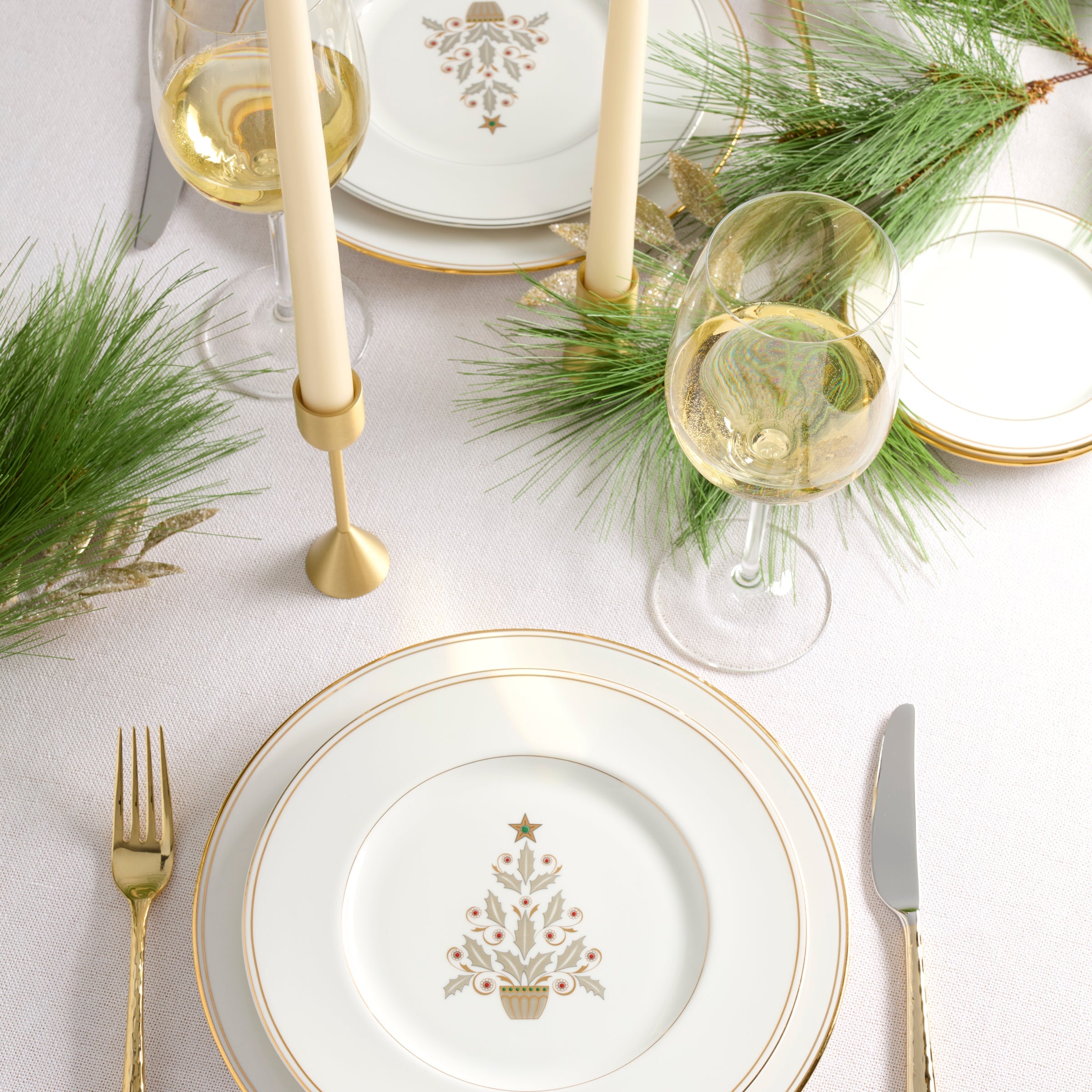 Federal Gold Tree Accent Plates - Set of 4 - Image 4