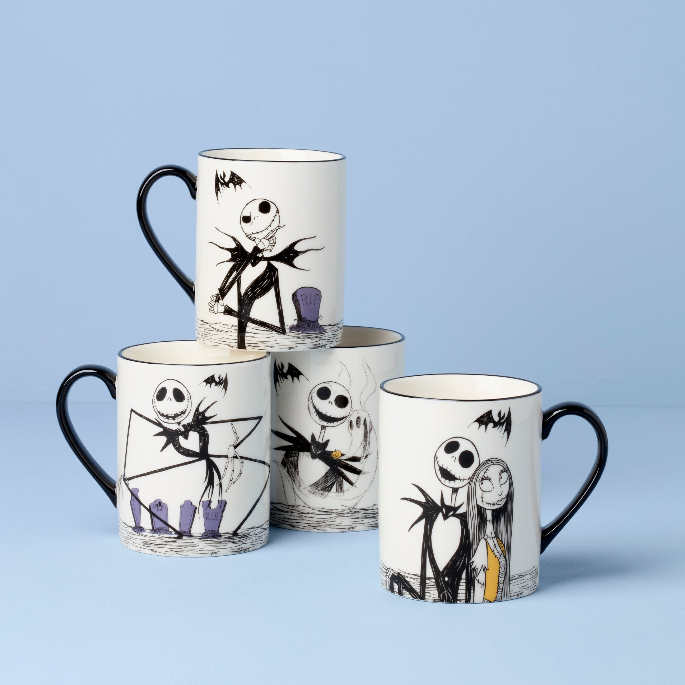 The Nightmare Before Christmas Mugs - Set of 4 - Image 2