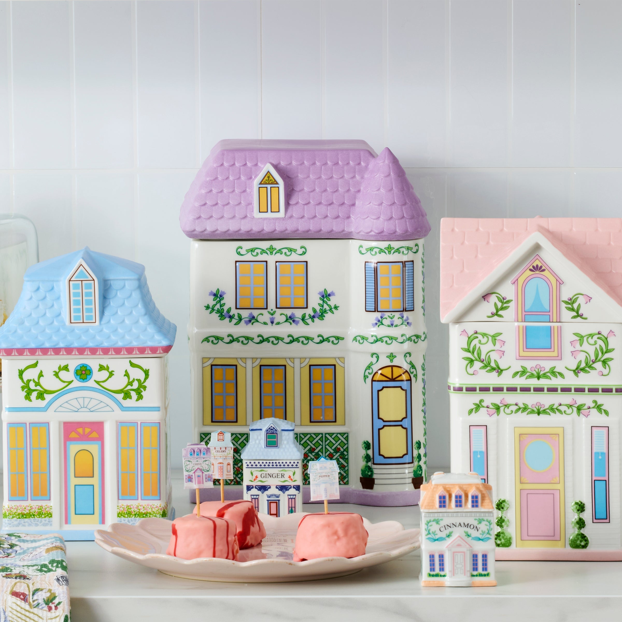 Lenox Village House Canisters - Set Of 3 - Image 7