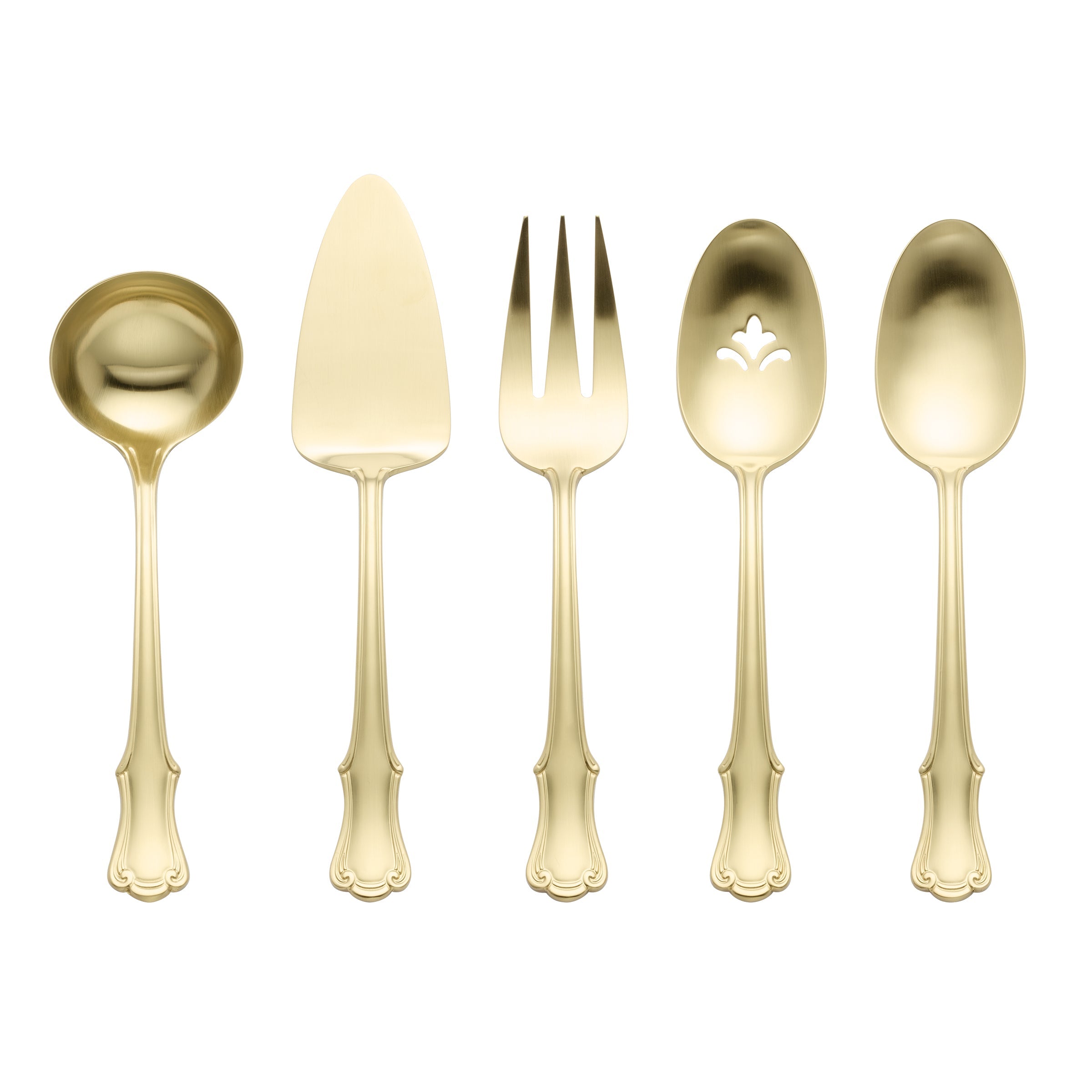 James Street Champagne Satin 5 Piece Hostess Set