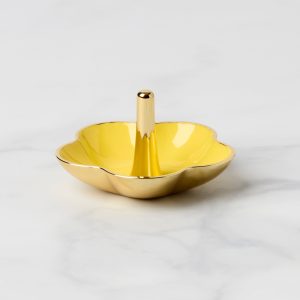 Make It Pop Yellow Metal Ring Dish