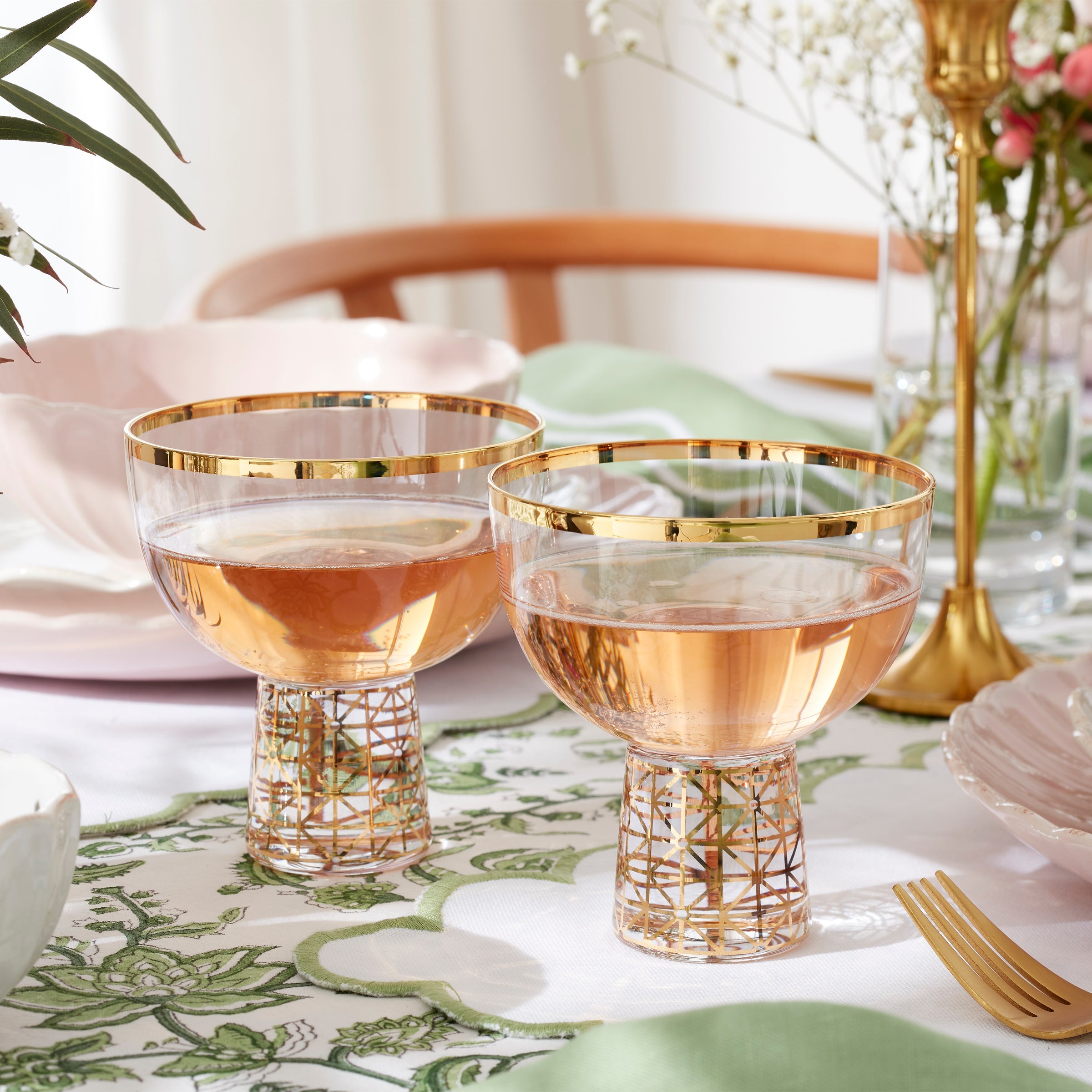 Tuscany Classics Gold Frost Coupe Glasses - Set Of 4 - Image 3