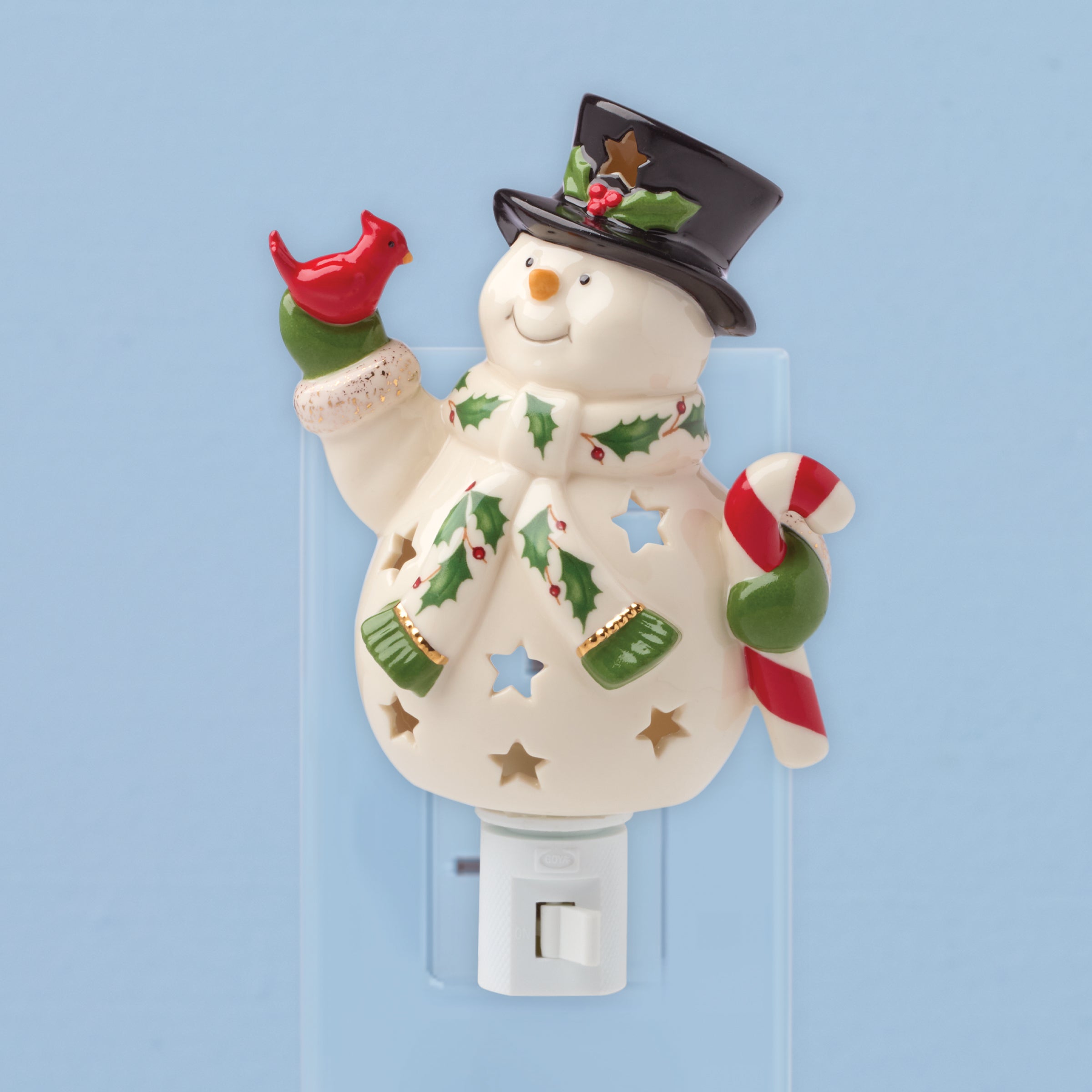 Happy Holly Days Snowman Night Light - Image 2