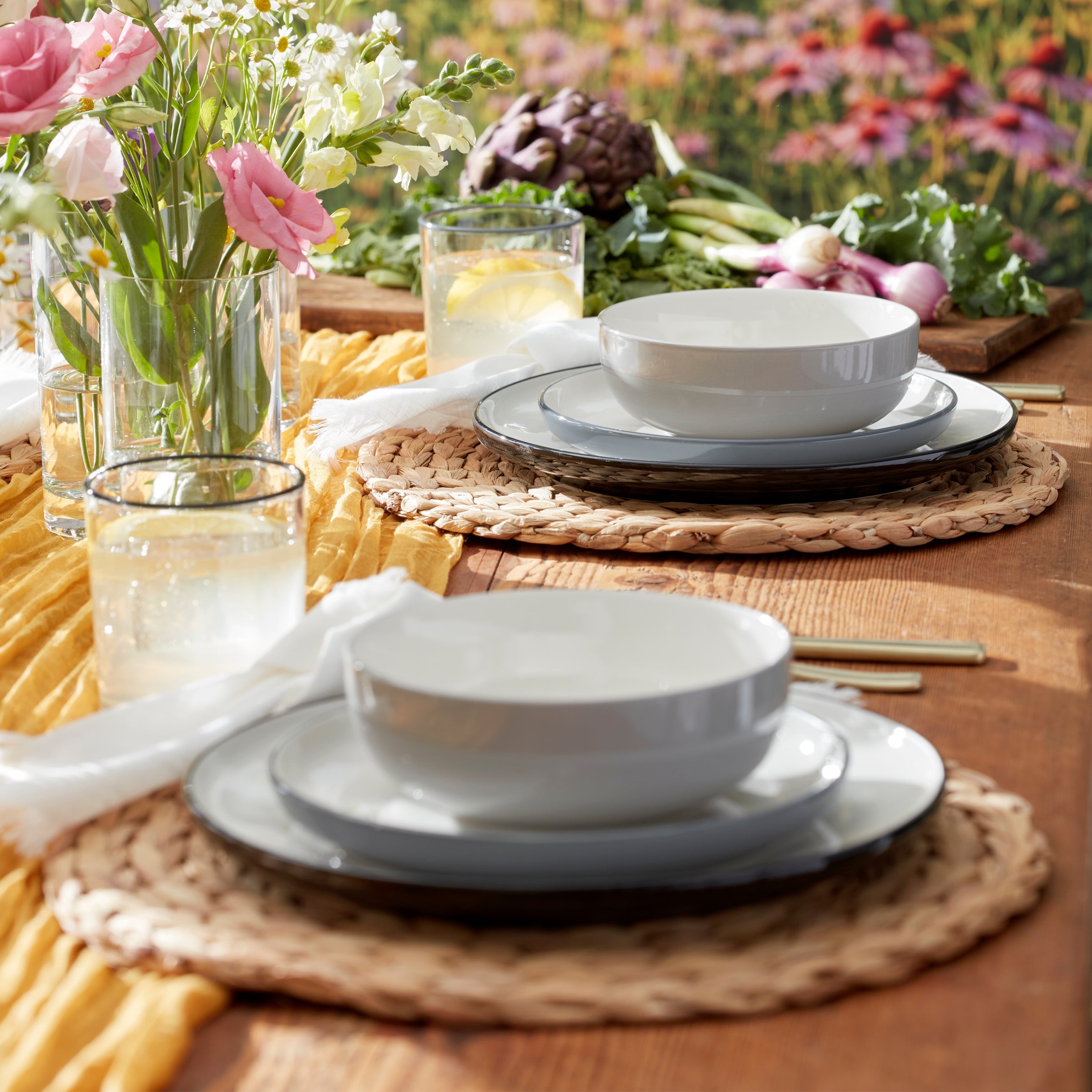 24 Seven Colors Pumice 12-Piece Dinnerware Set - Image 3