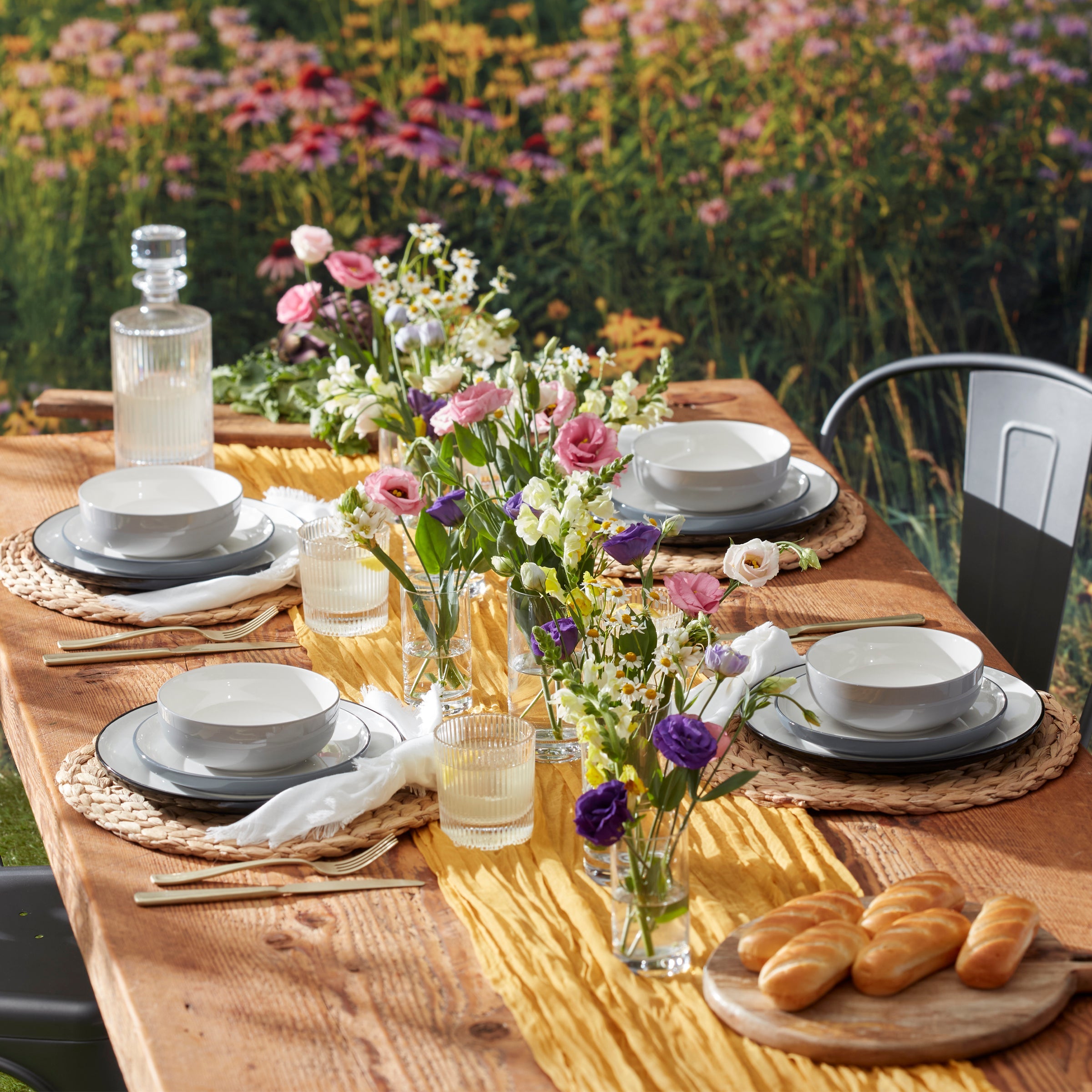 24 Seven Colors Pumice 12-Piece Dinnerware Set - Image 2