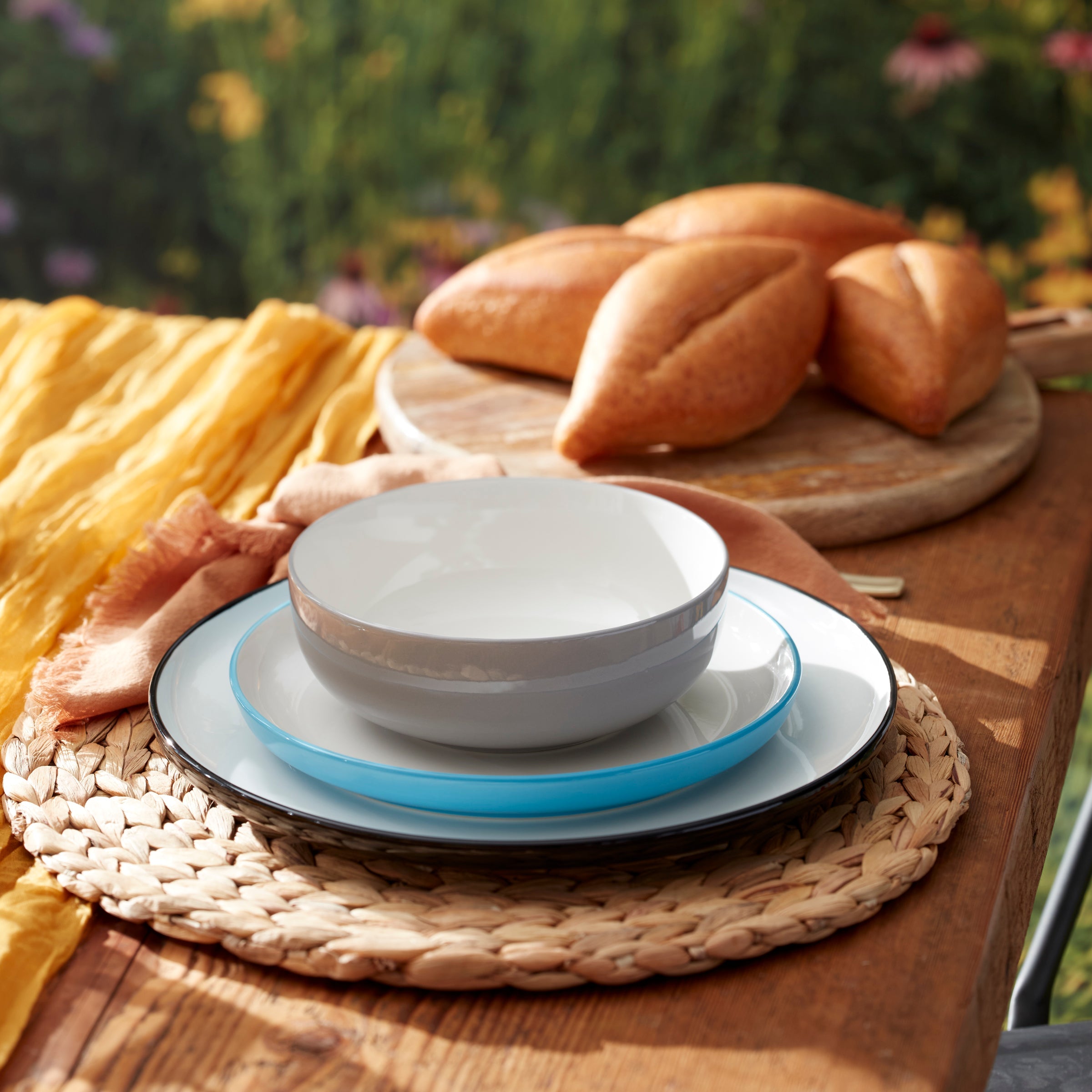 24 Seven Colors Sunbaked 12-Piece Dinnerware Set - Image 9