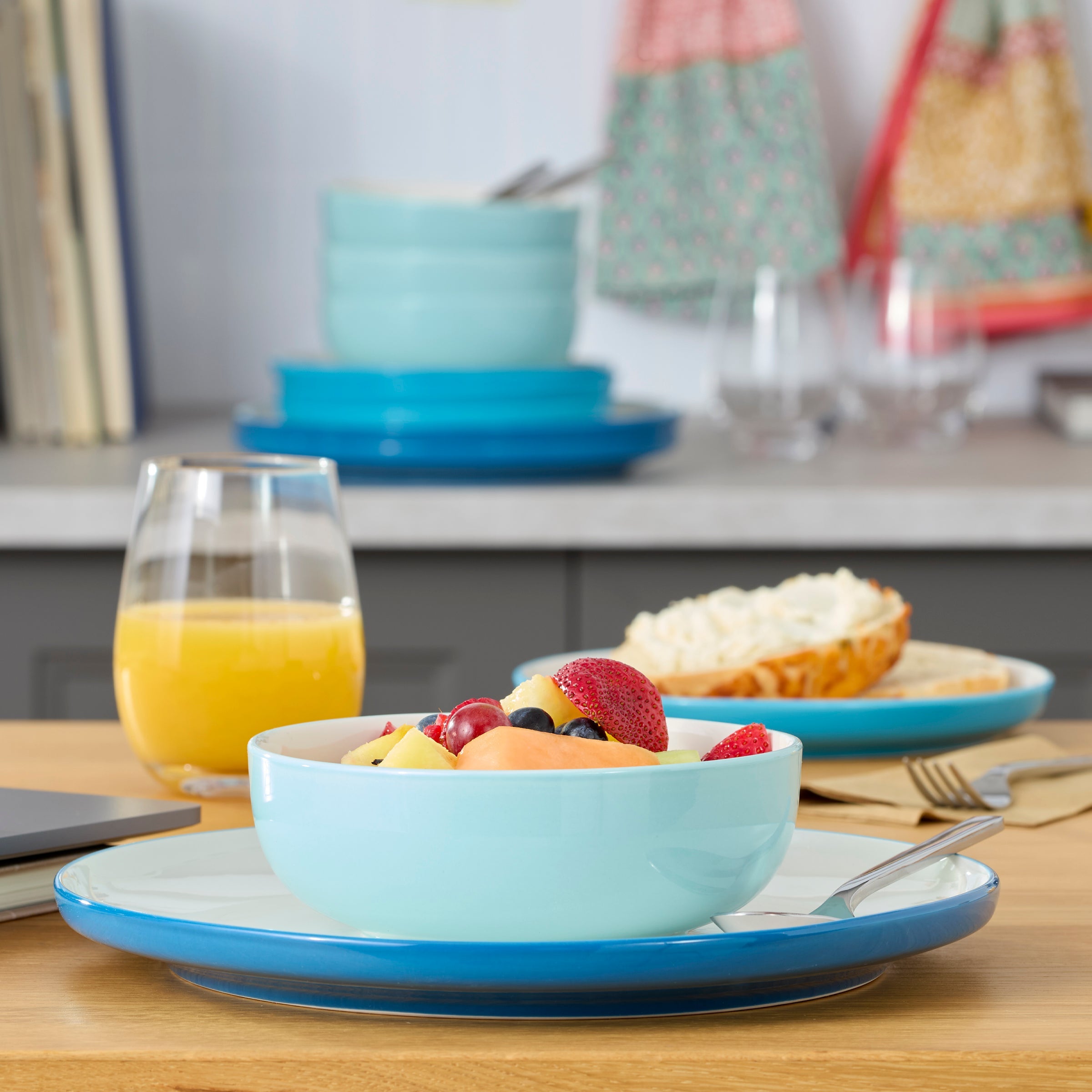 24 Seven Colors Turquoise 12-Piece Dinnerware Set - Image 12