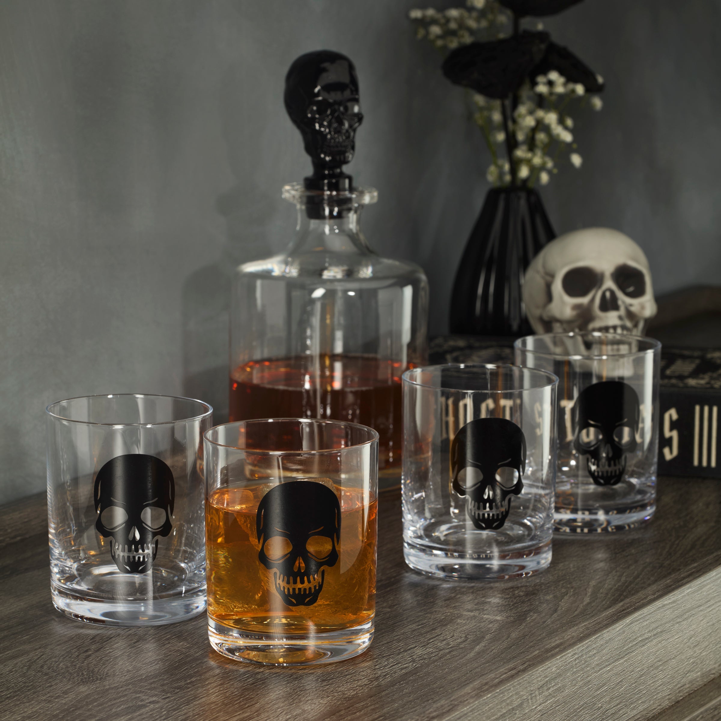 Vintro Halloween 5-Piece Skeleton Whiskey Set - Image 3
