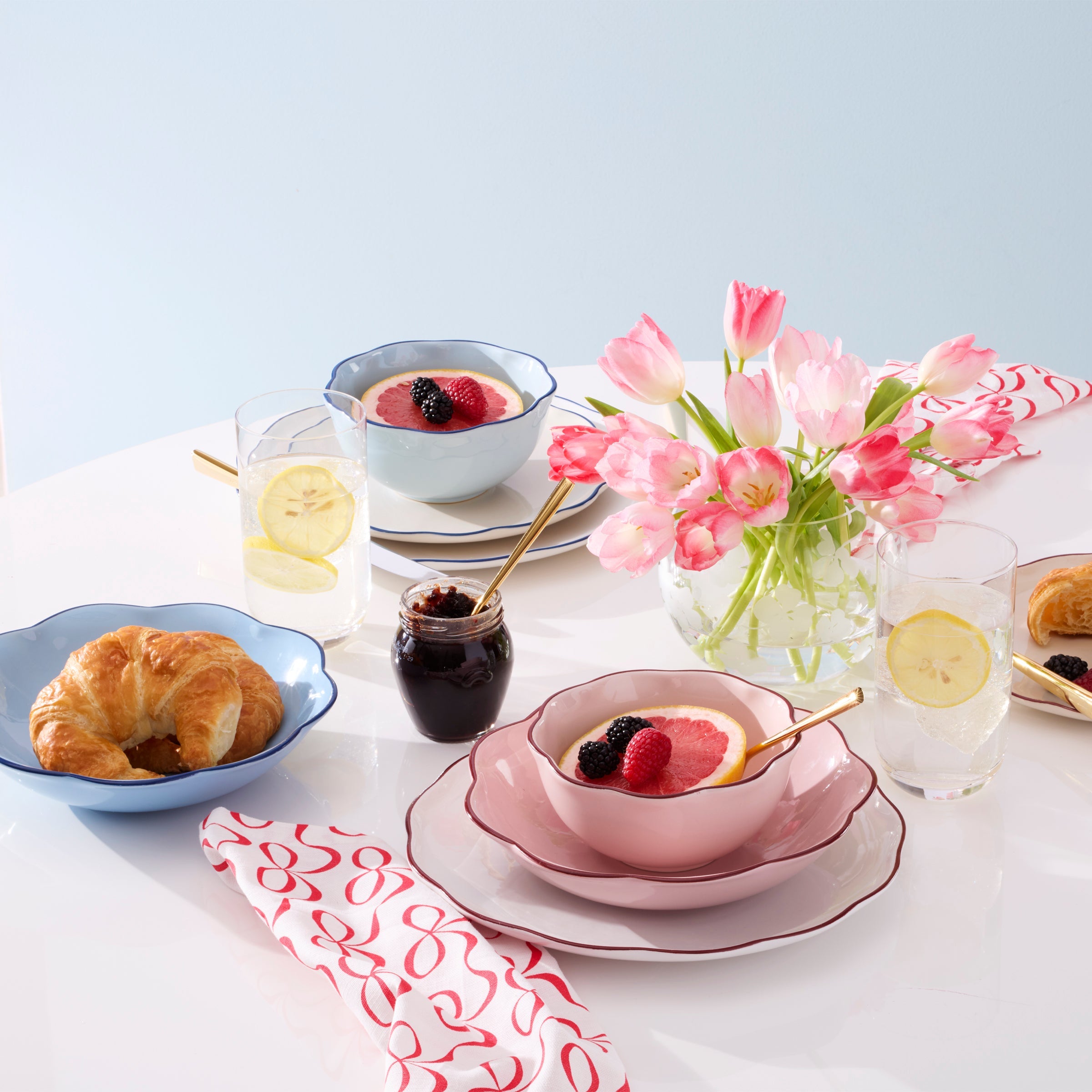 Garden Party Pink 16-Piece Dinnerware Set - Image 5