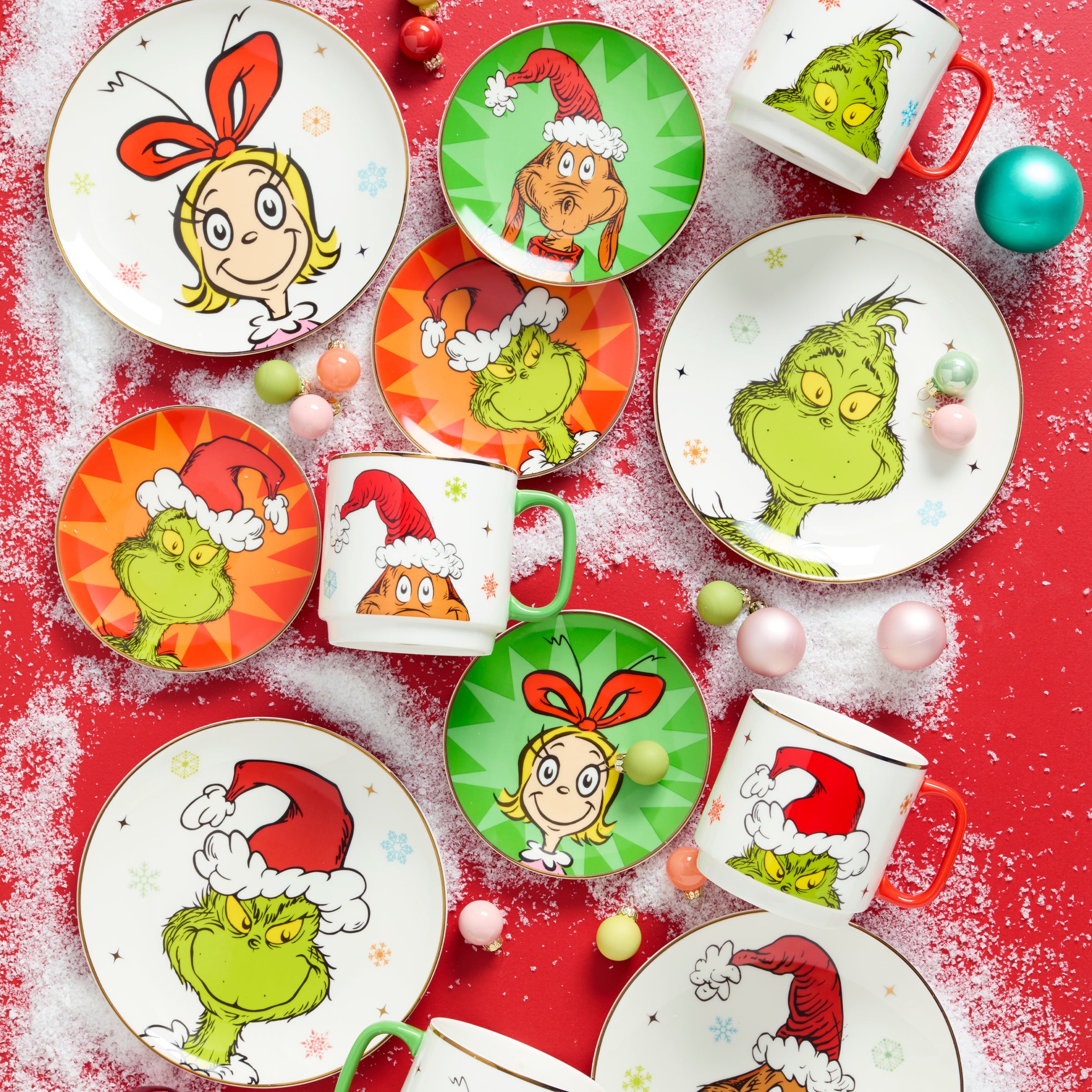 Merry Grinchmas Tidbit Plates - Set of 4 - Image 3