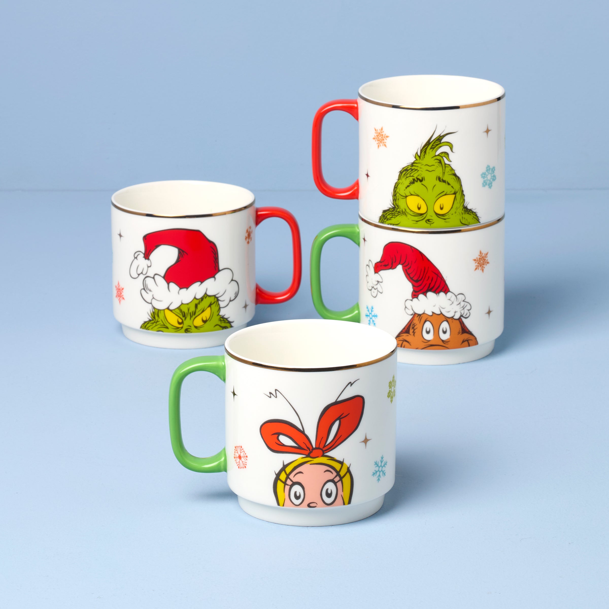 Merry Grinchmas Stackable Mugs - Set of 4 - Image 2