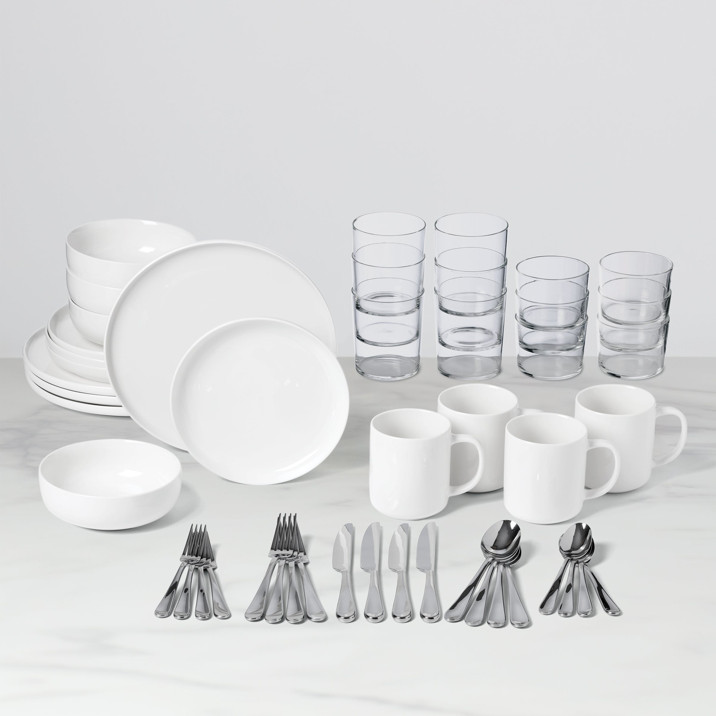24 Seven 48-Piece Dinnerware Set
