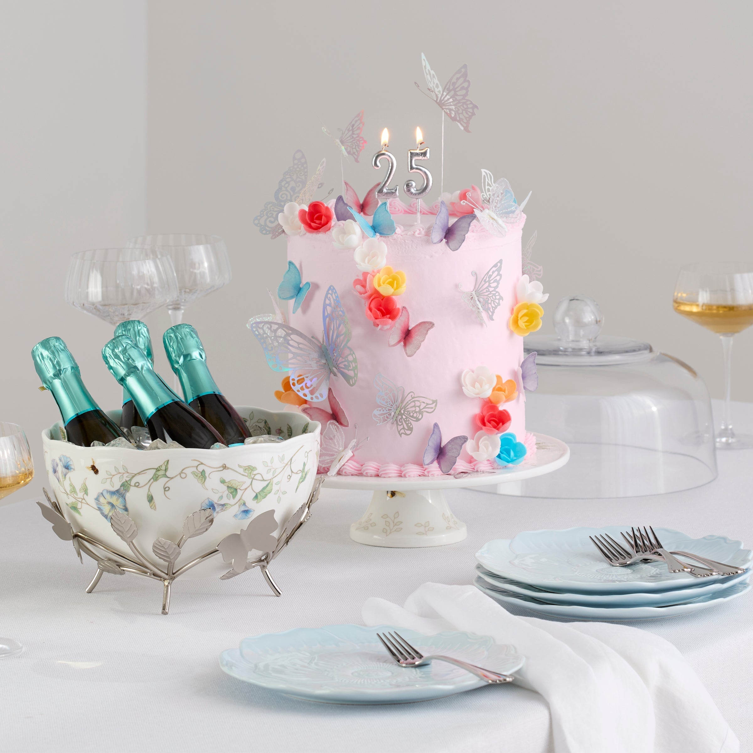 Butterfly Meadow 25th Anniversary Bowl With Stand - Image 4