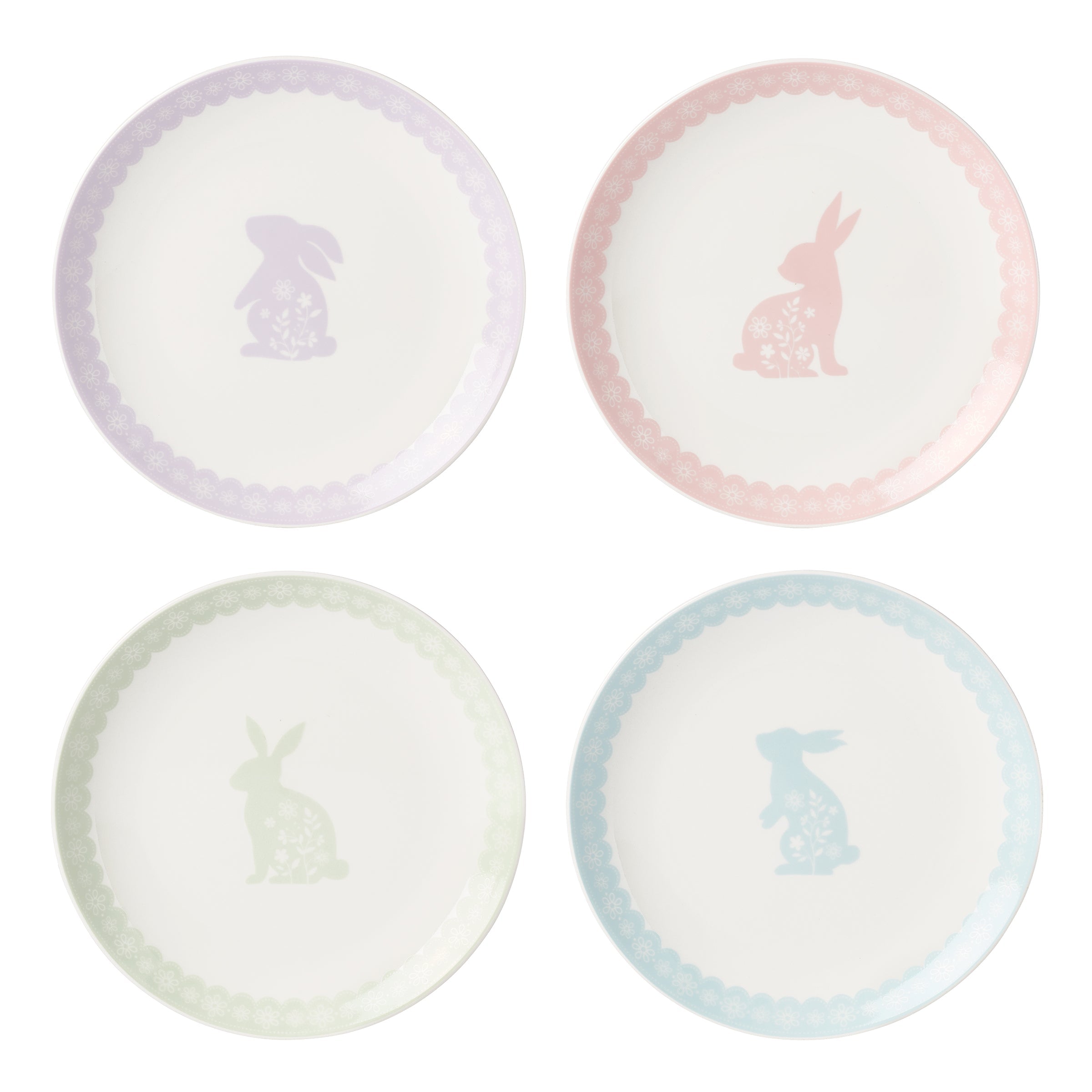 Bunny Hop Accent Plates - Set of 4