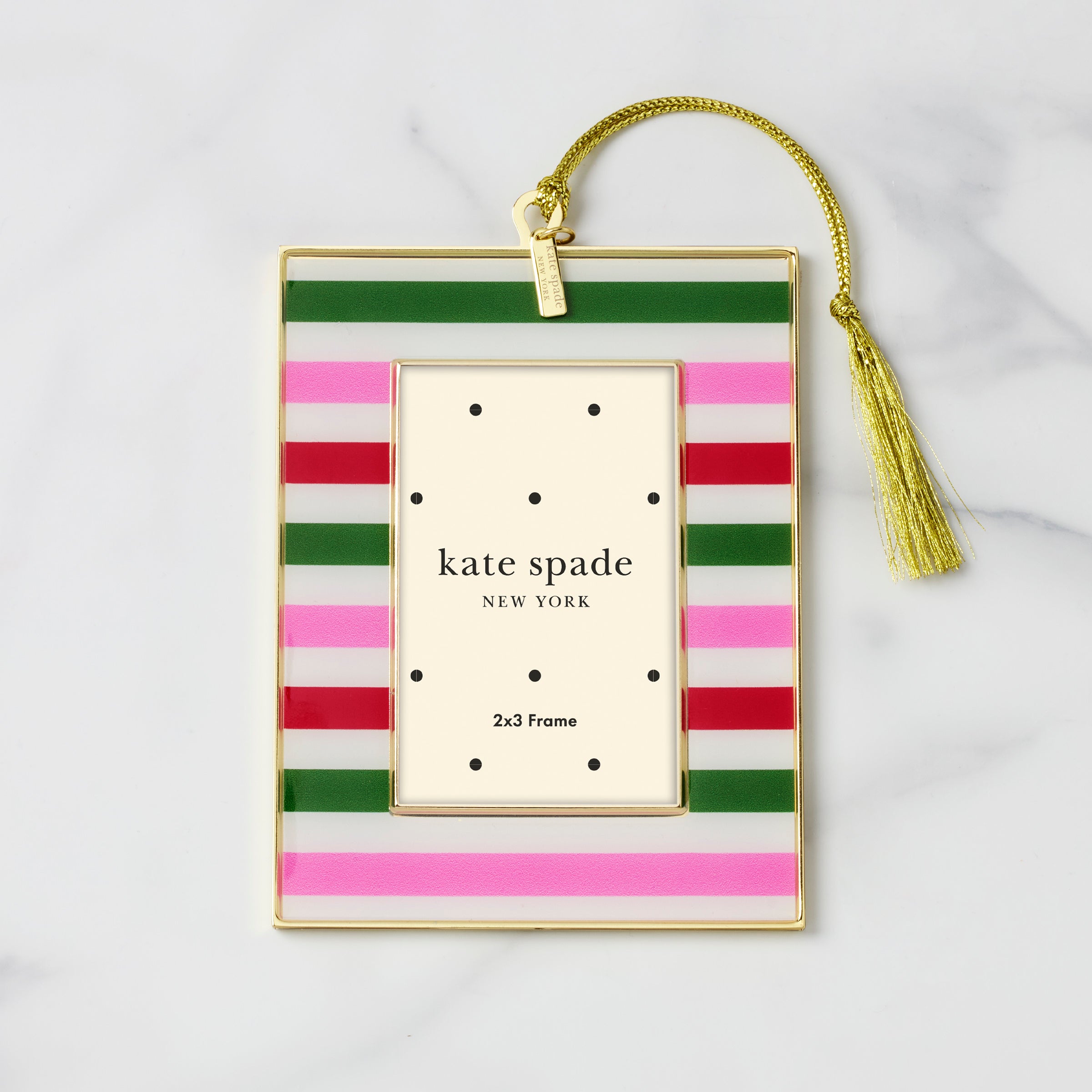 Be Jolly Mini Frame Ornament - Stripe